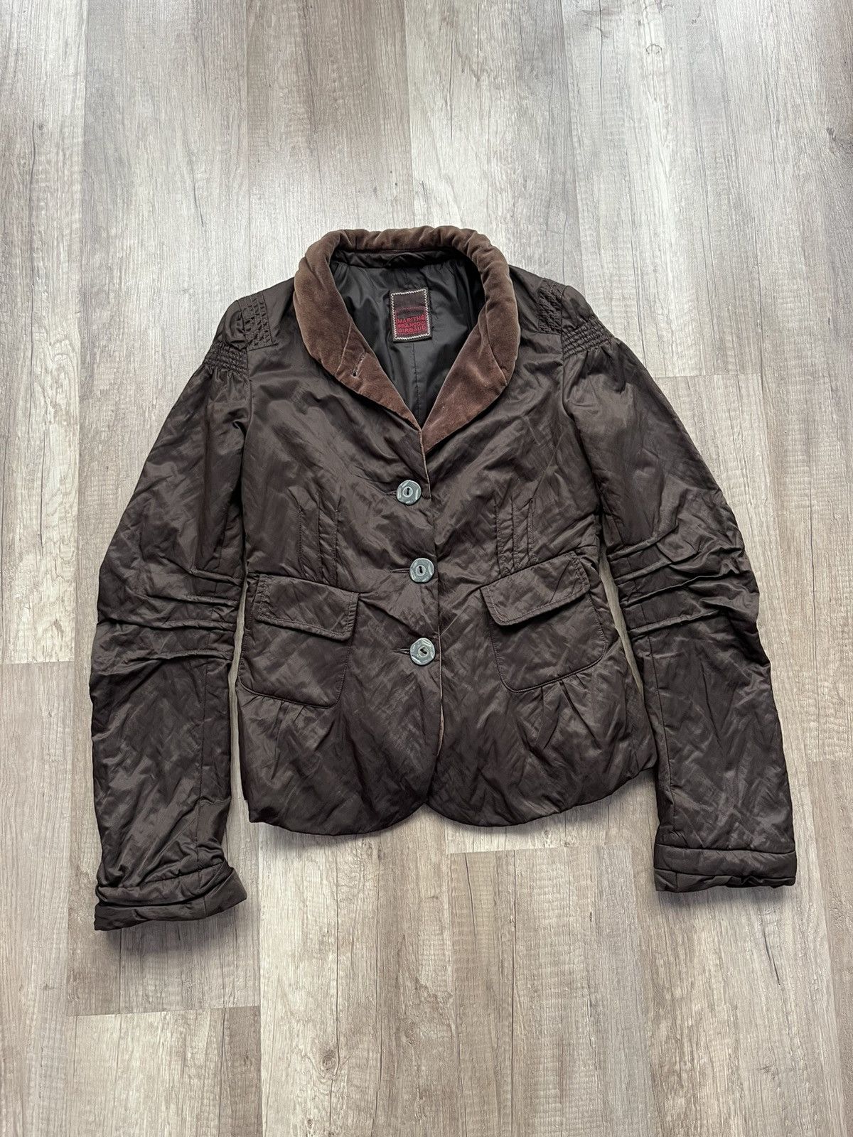 Japanese Brand × Marithe + Francois Girbaud × Vintage Vintage Marithe Francois Girbaud Anant-Garde Brown Jacket Size M / US 6-8 / IT 42-44 - 2 Thumbnail