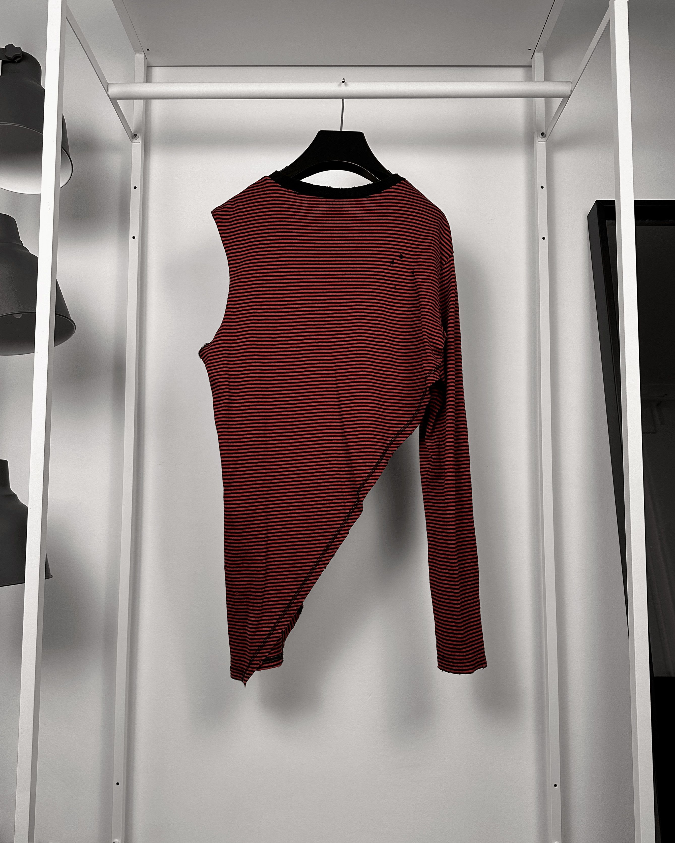 Number (N)ine Number Nine Striped Deconstructed Longsleeve | Grailed