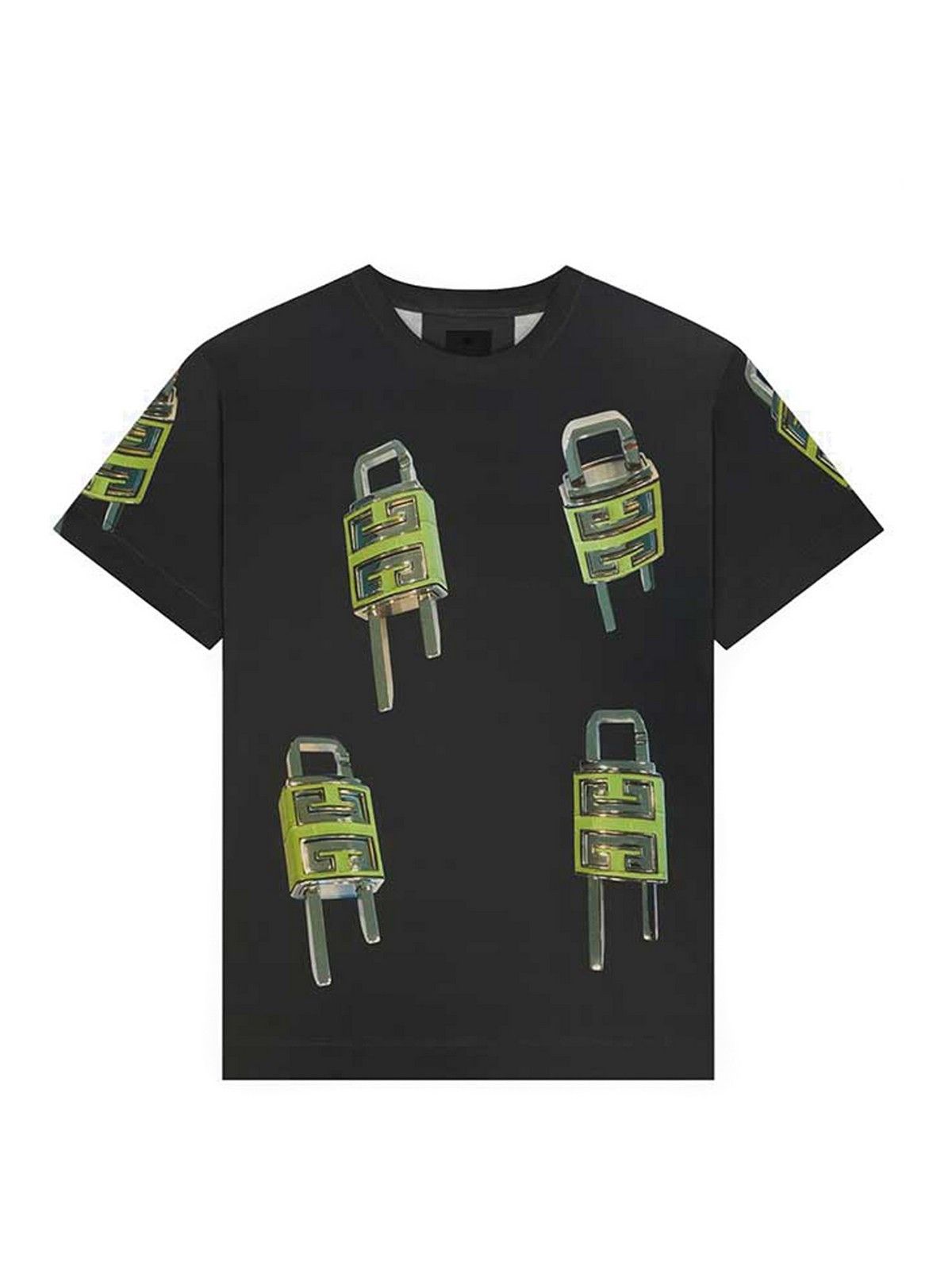 Givenchy o1gr1nt0125 4G Lock Oversized Jersey T-Shirt in Black Size US XL / EU 56 / 4 - 1 Thumbnail
