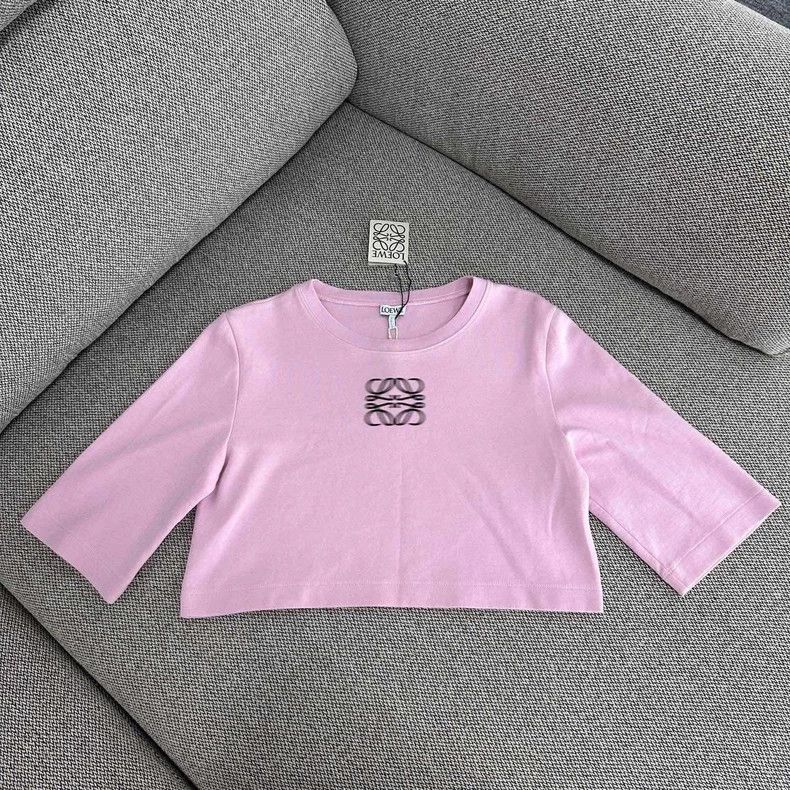 Loewe LOEWE Pink logo printed short sleeve for hot girls Size XS / US 0-2 / IT 36-38 - 1 Thumbnail