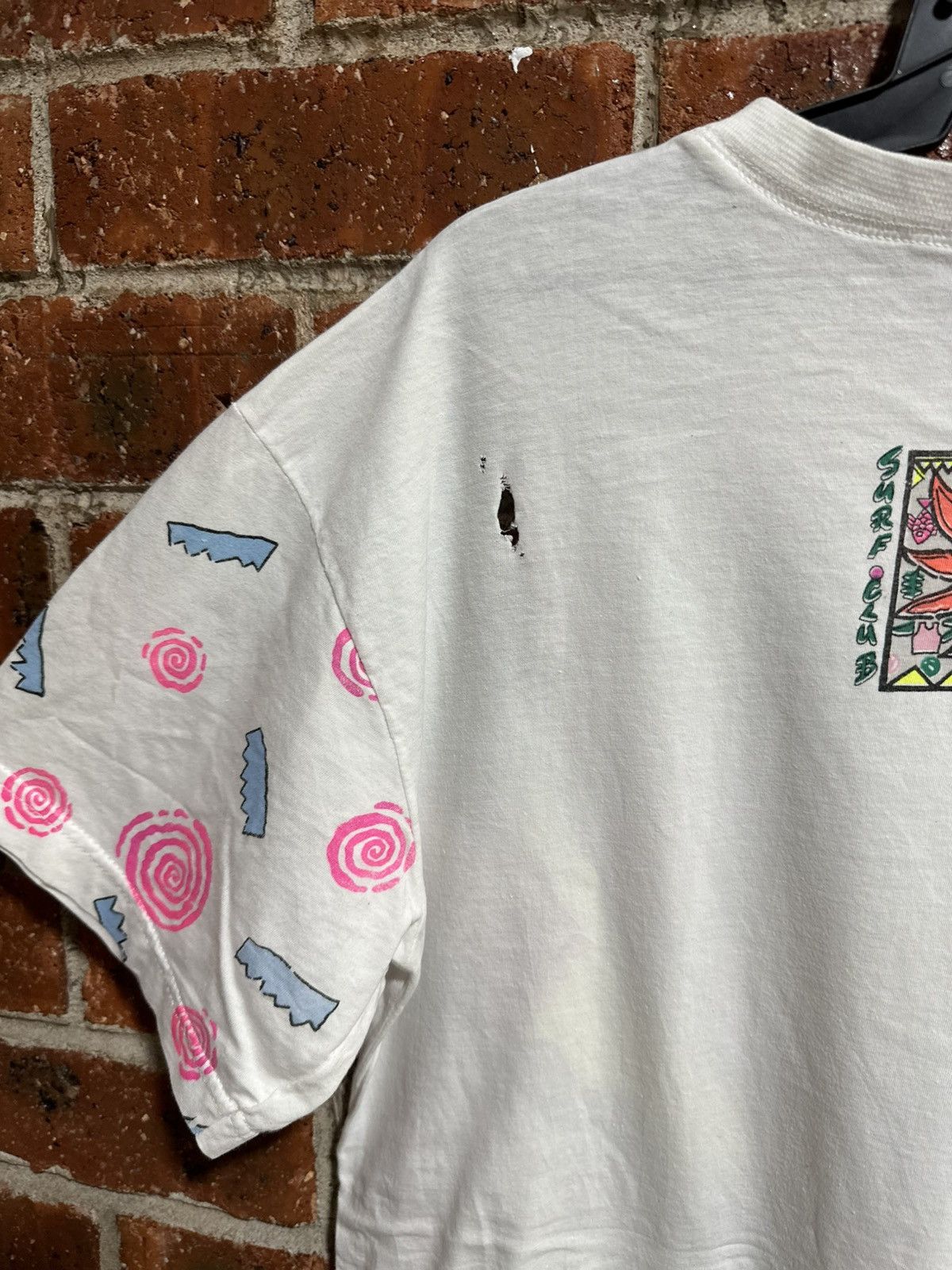 Vintage Thrashed Vintage Surf Club Full Print Distressed Grunge Tee Size US L / EU 52-54 / 3 - 10 Thumbnail