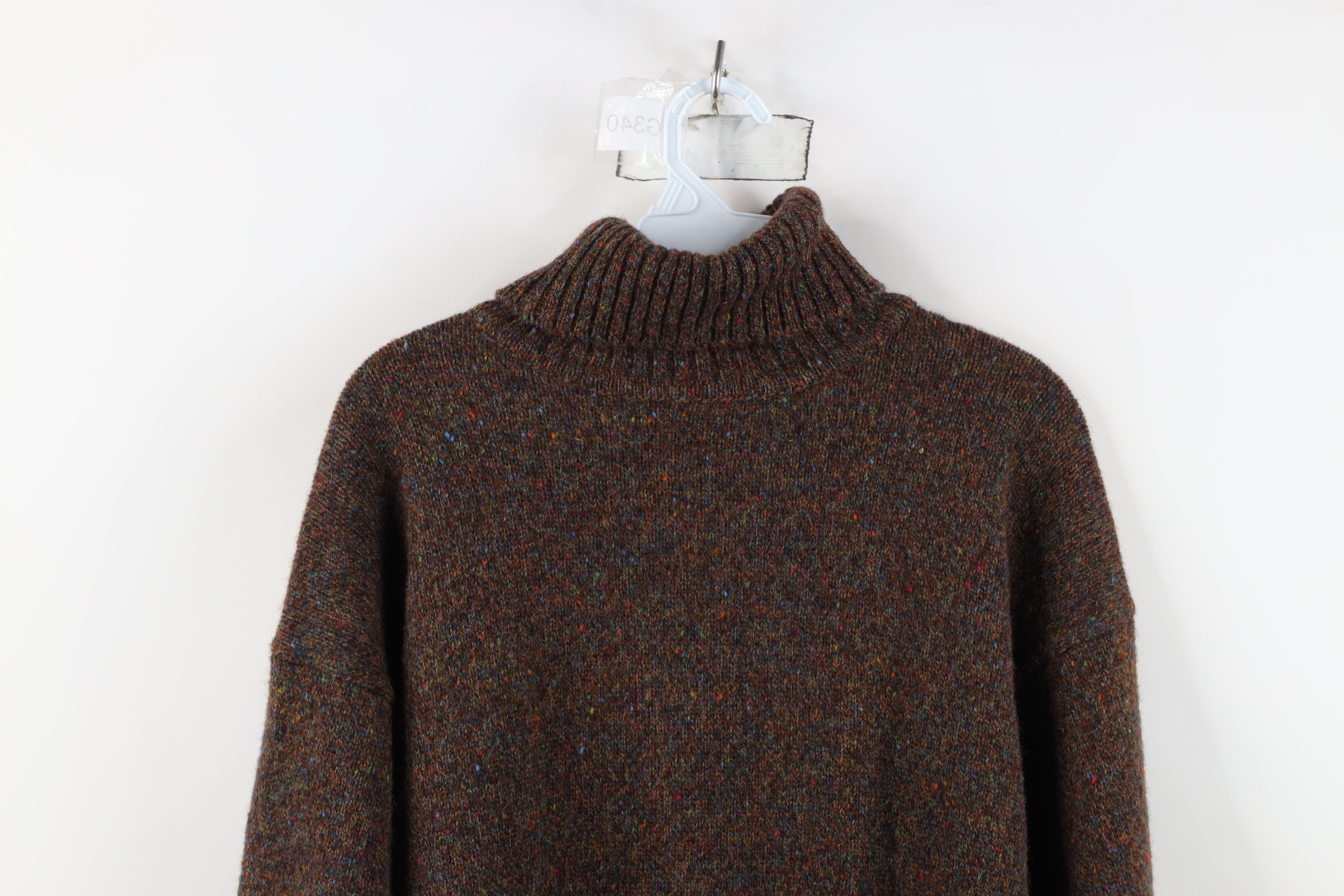Vintage Vintage 90s Streetwear Wool Knit Turtleneck Sweater USA Size XL / US 12-14 / IT 48-50 - 12 Thumbnail