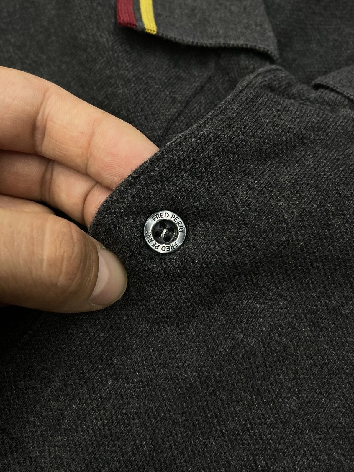 Fred Perry Mens Fred Perry Polo Grey Y2K Size L Size US L / EU 52-54 / 3 - 6 Thumbnail