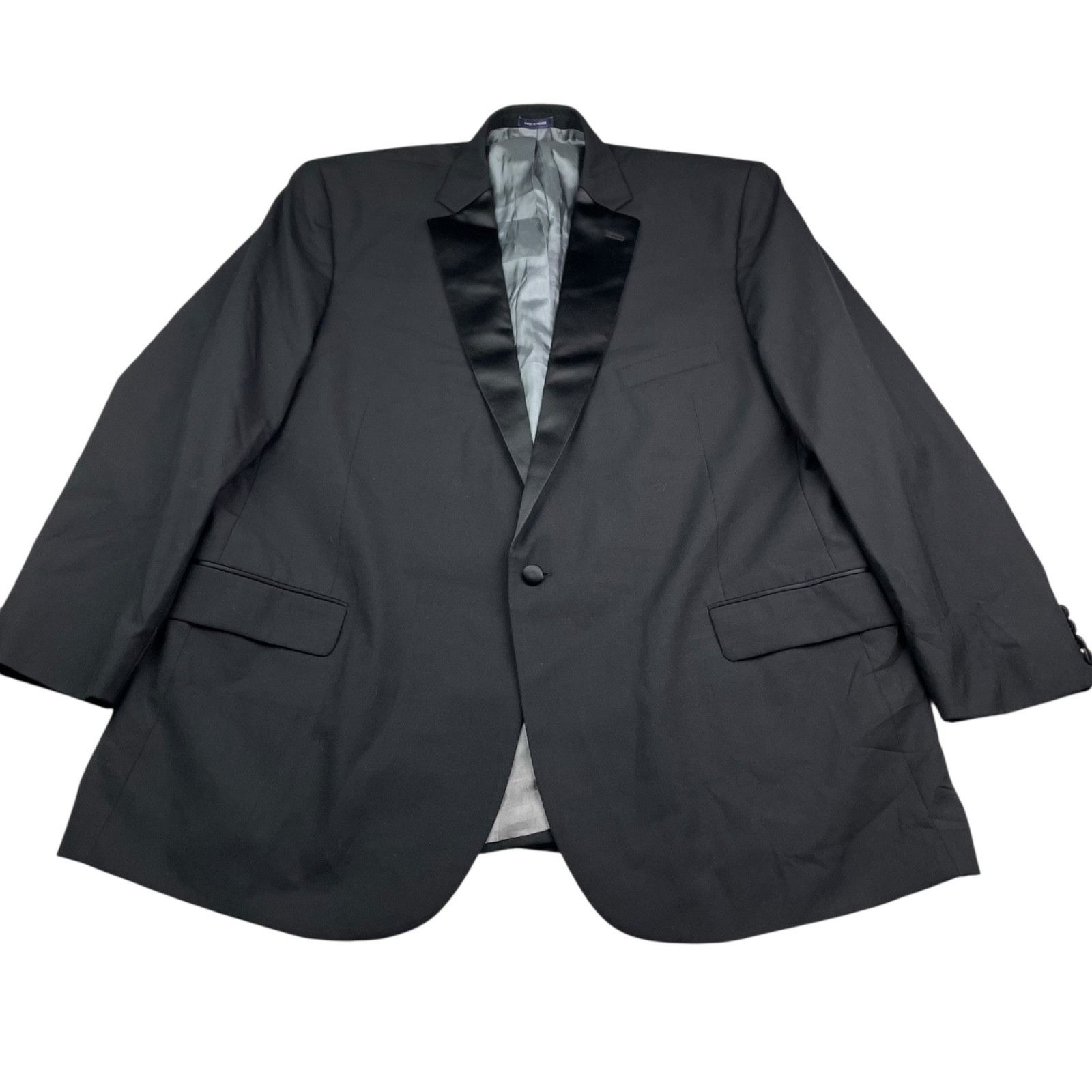 Stafford Stafford Men's Satin Lapel 1-Button Classic Fit Tuxedo Suit Size 52L - 2 Thumbnail