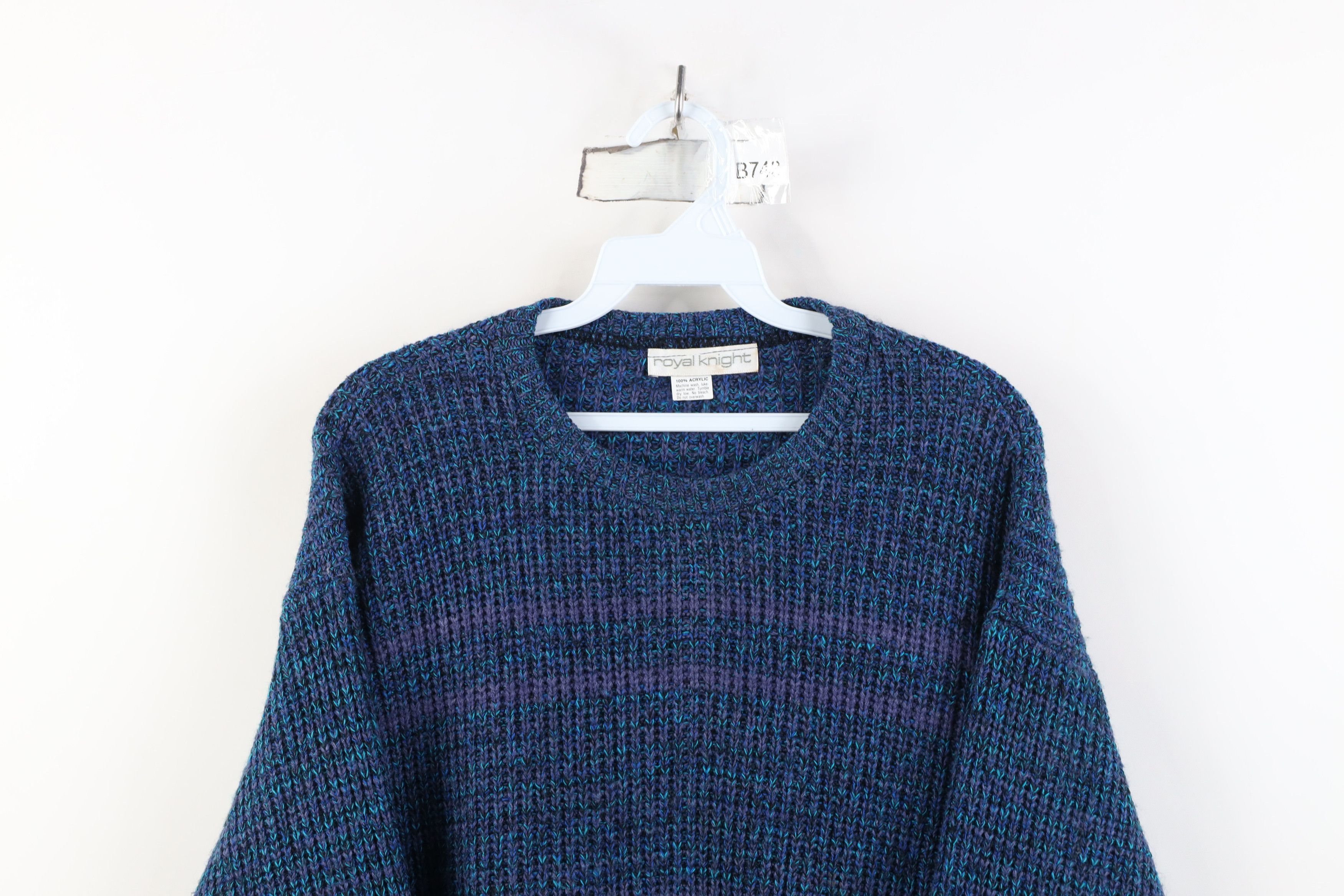 Vintage Vintage 90s Streetwear Ribbed Knit Crewneck Sweater USA Size S / US 4 / IT 40 - 2 Thumbnail