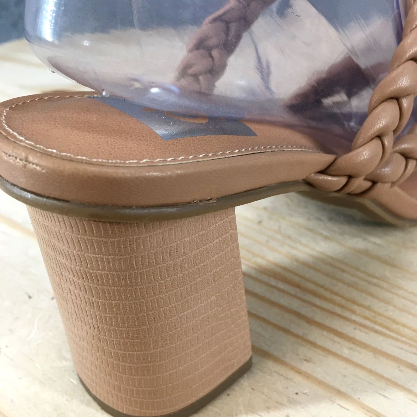 Dolce Vita Dolce Vita Halleigh Sandal Womens 9.5 Brown Braided Strap Block Heels Slide Size US 10 / IT 40 - 4 Thumbnail