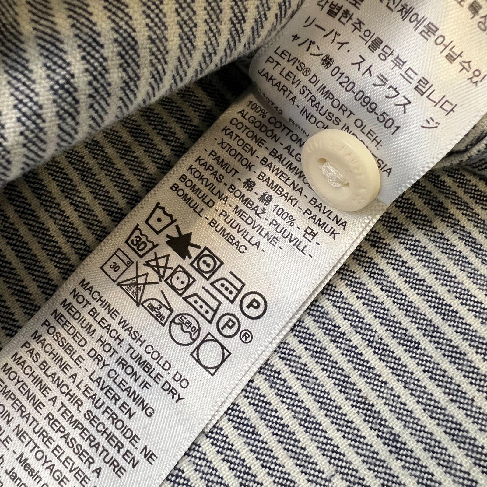 Levi's Levi's Long Sleeve Worker Shirt Large Washington Stripe Size US L / EU 52-54 / 3 - 7 Thumbnail