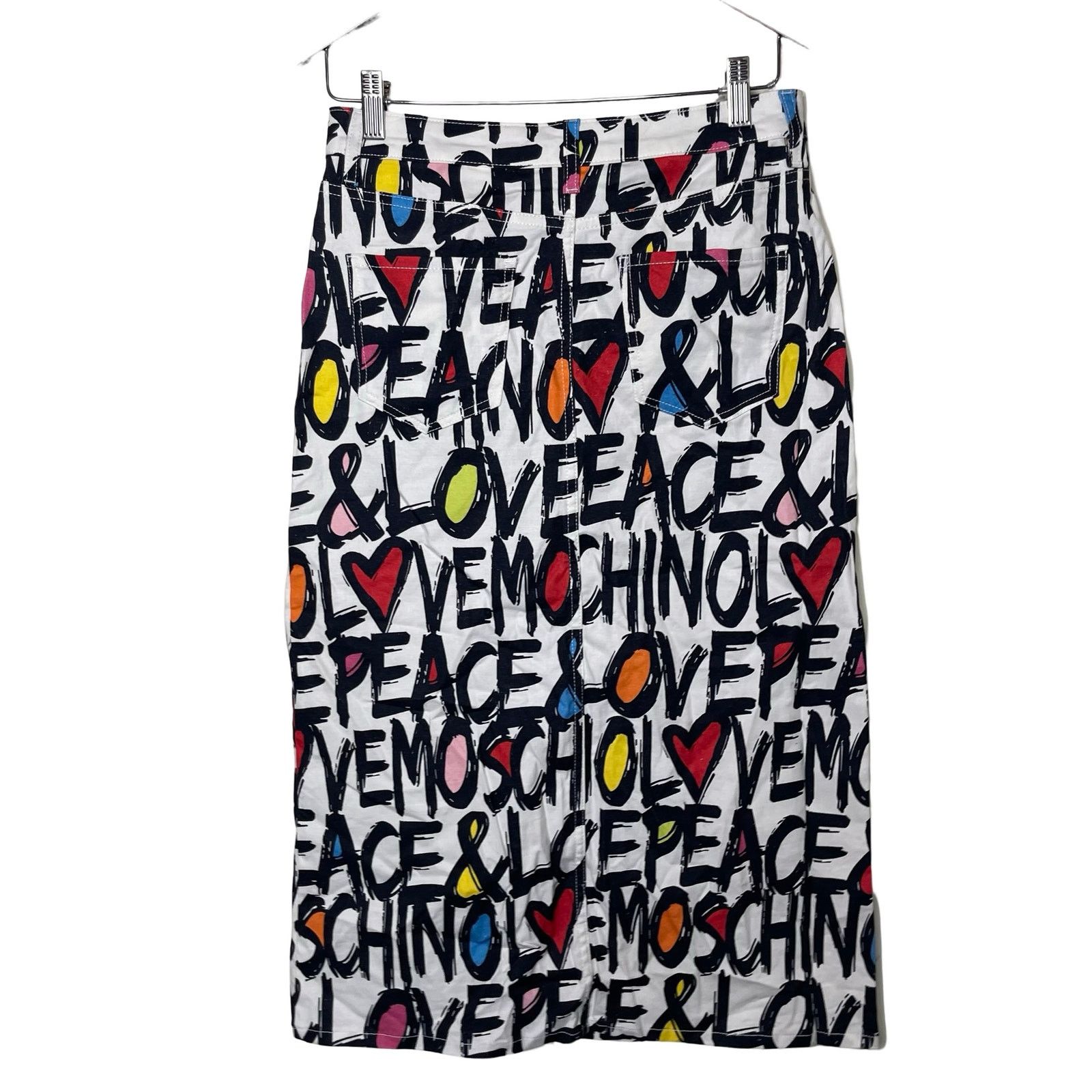Love Moschino Love Moschino Love & Piece white midi pencil skirt Size 27" / US 4 / IT 40 - 5 Thumbnail