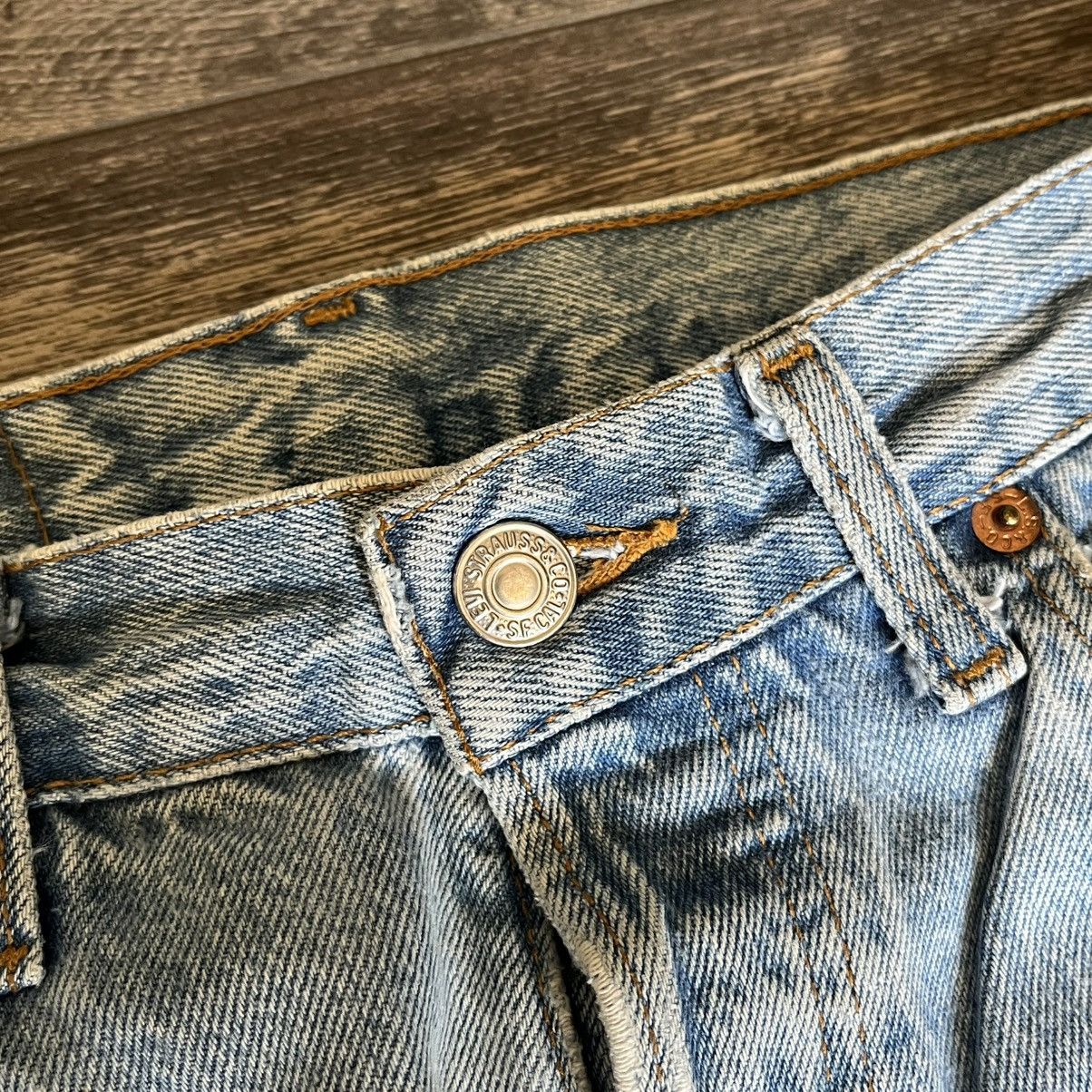 Levi's Vintage 1990s Levis 501 Reworked Buttonfly Denim Jeans 30x30 Size US 30 / EU 46 - 9 Thumbnail