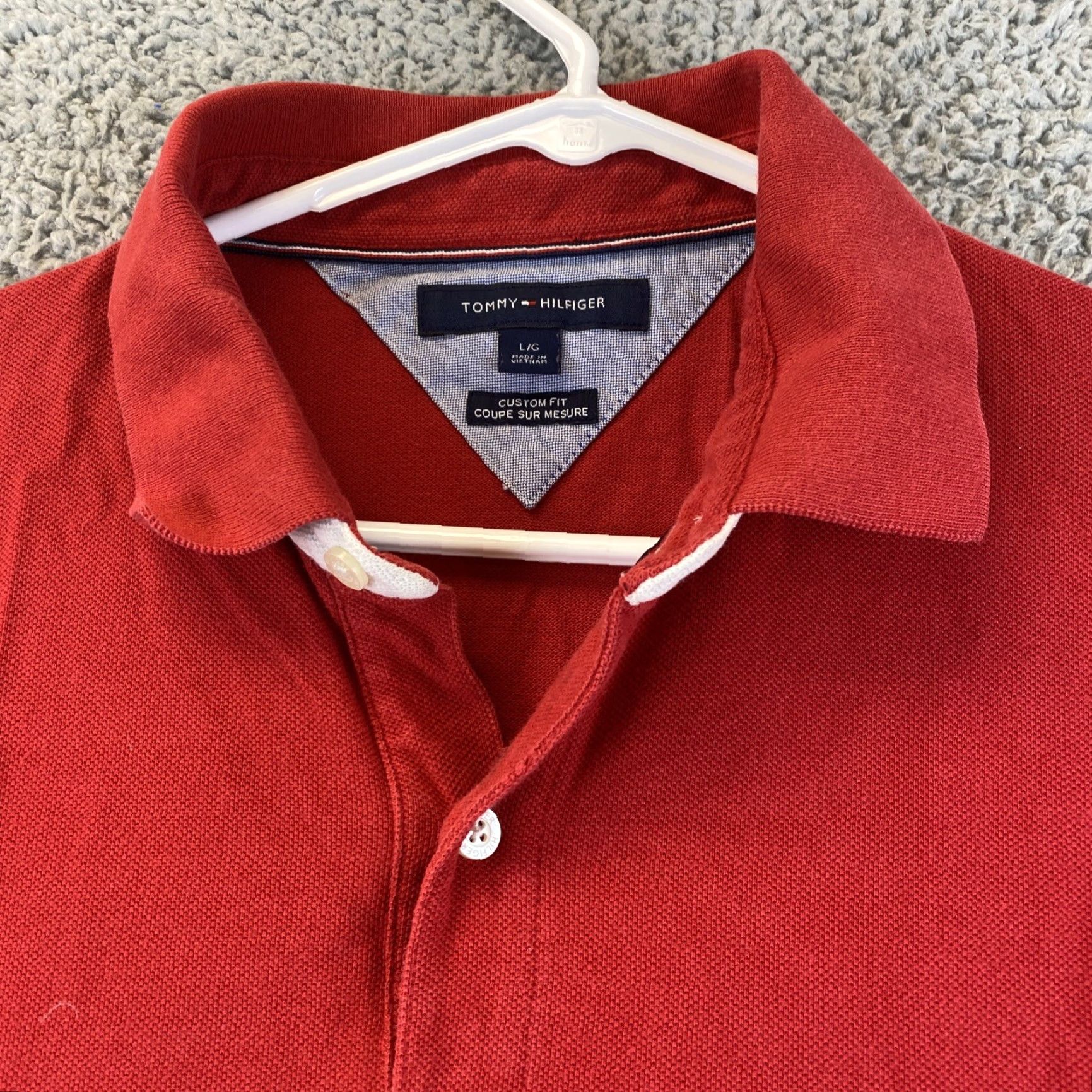 Tommy Hilfiger VINTAGE Tommy Hilfiger Polo Shirt Men L Long Sleeve Blue & White Striped Golf Tennis Cycling Size US L / EU 52-54 / 3 - 3 Thumbnail