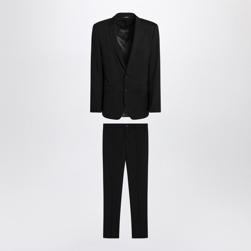 Dolce & Gabbana Dolce&Gabbana Black Single-Breasted Virgin Wool Suit Size US XL / EU 56 / 4 - 1 Thumbnail