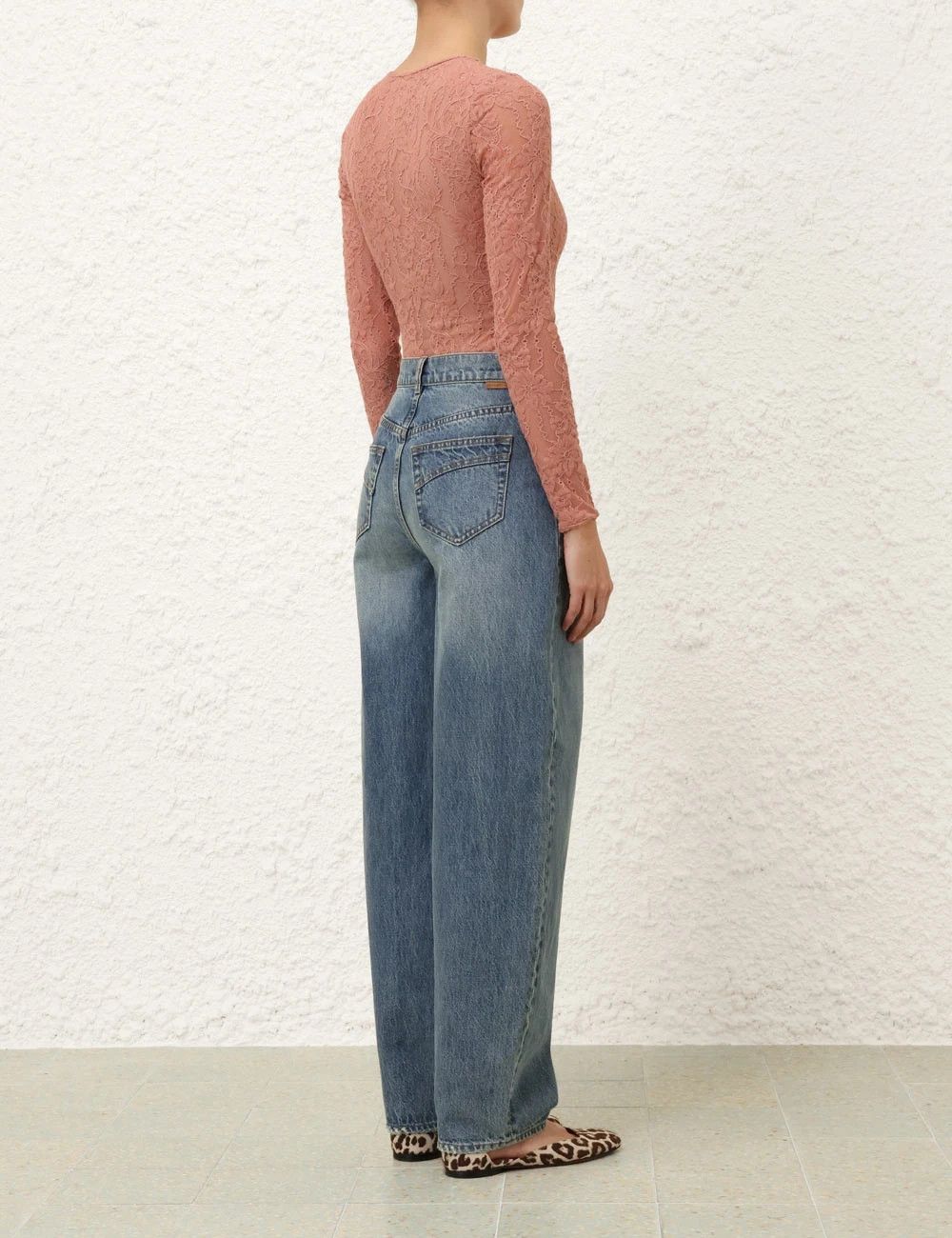 Zimmermann oc11z0825 Illustration Barrel Jeans in Blue Size 34" / US 12 / IT 48 - 4 Thumbnail