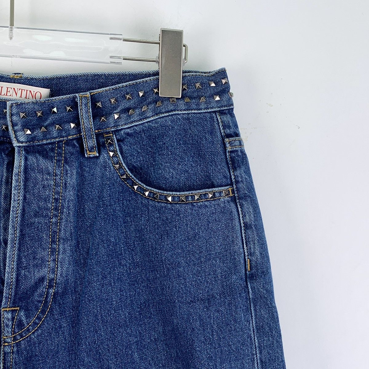 Valentino Valentino Navy Blue Cotton Denim Casual Pants K26WX Size US 30 / EU 46 - 3 Thumbnail