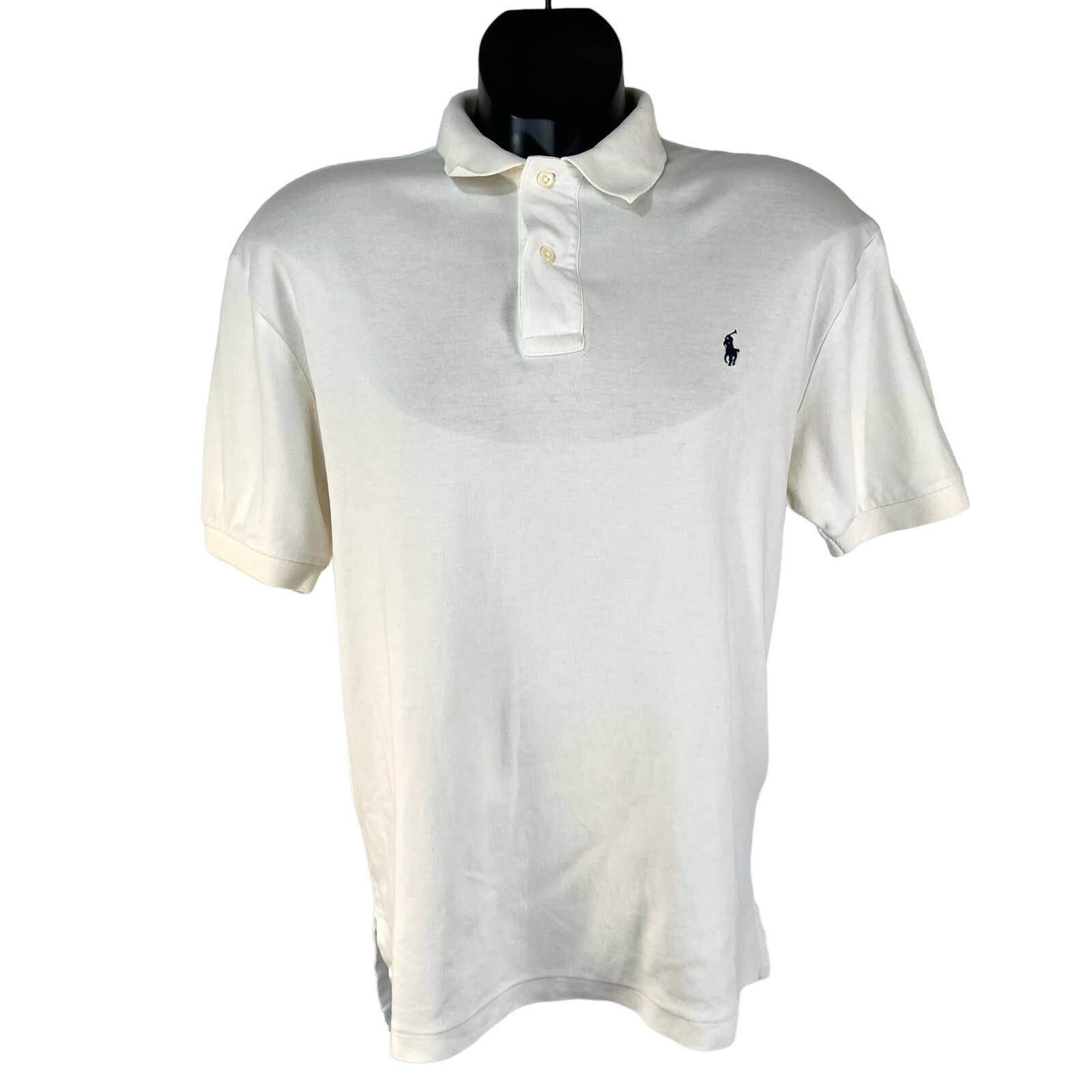 Polo Ralph Lauren × Vintage 90s Polo Ralph Lauren Classic White Polo Shirt Size US M / EU 48-50 / 2 - 1 Thumbnail