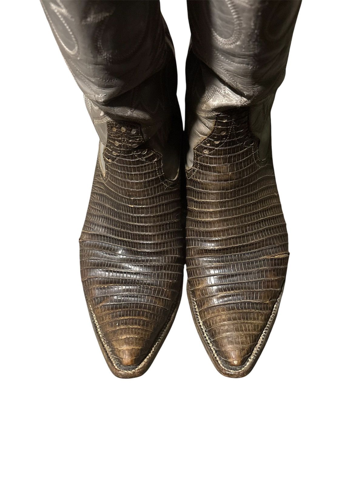 Rios of Mercedes Rios Of Mercedes Vintage Teju Lizard Leather Cowboy Boots Size US 8.5 / EU 41-42 - 3 Thumbnail