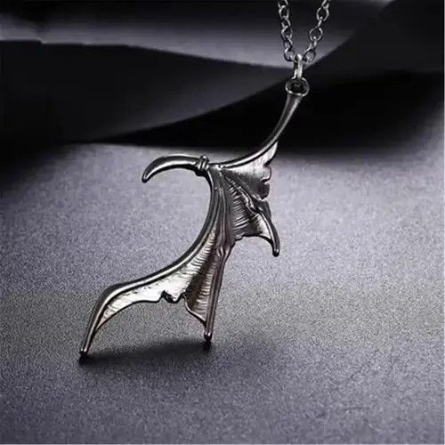 Jewelry Gothic punk devil wings couple necklace Size ONE SIZE - 2 Thumbnail