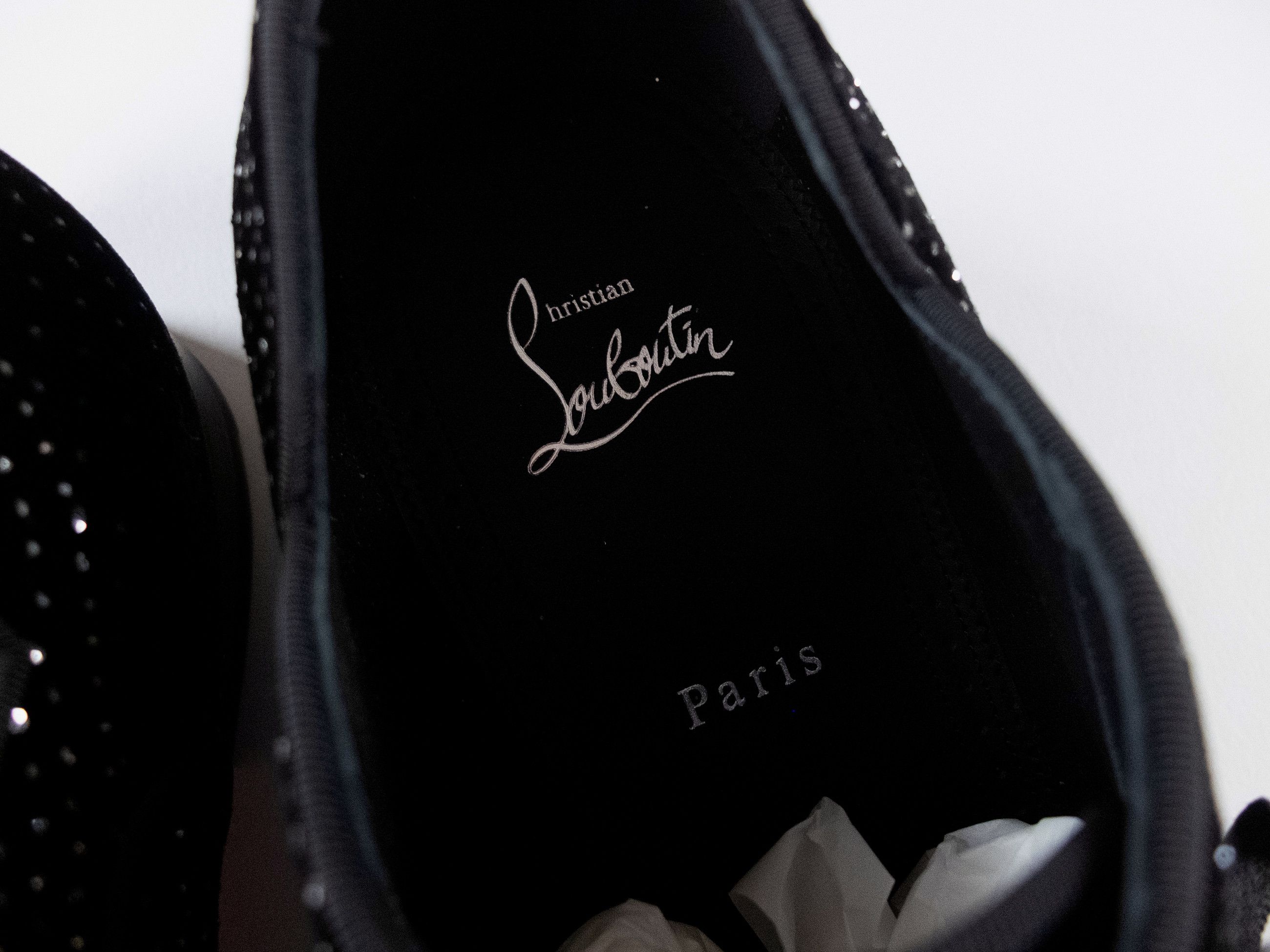 Christian Louboutin CHRISTIAN LOUBOUTIN Greggy Chick black studded velvet shoes Size US 10 / EU 43 - 4 Thumbnail