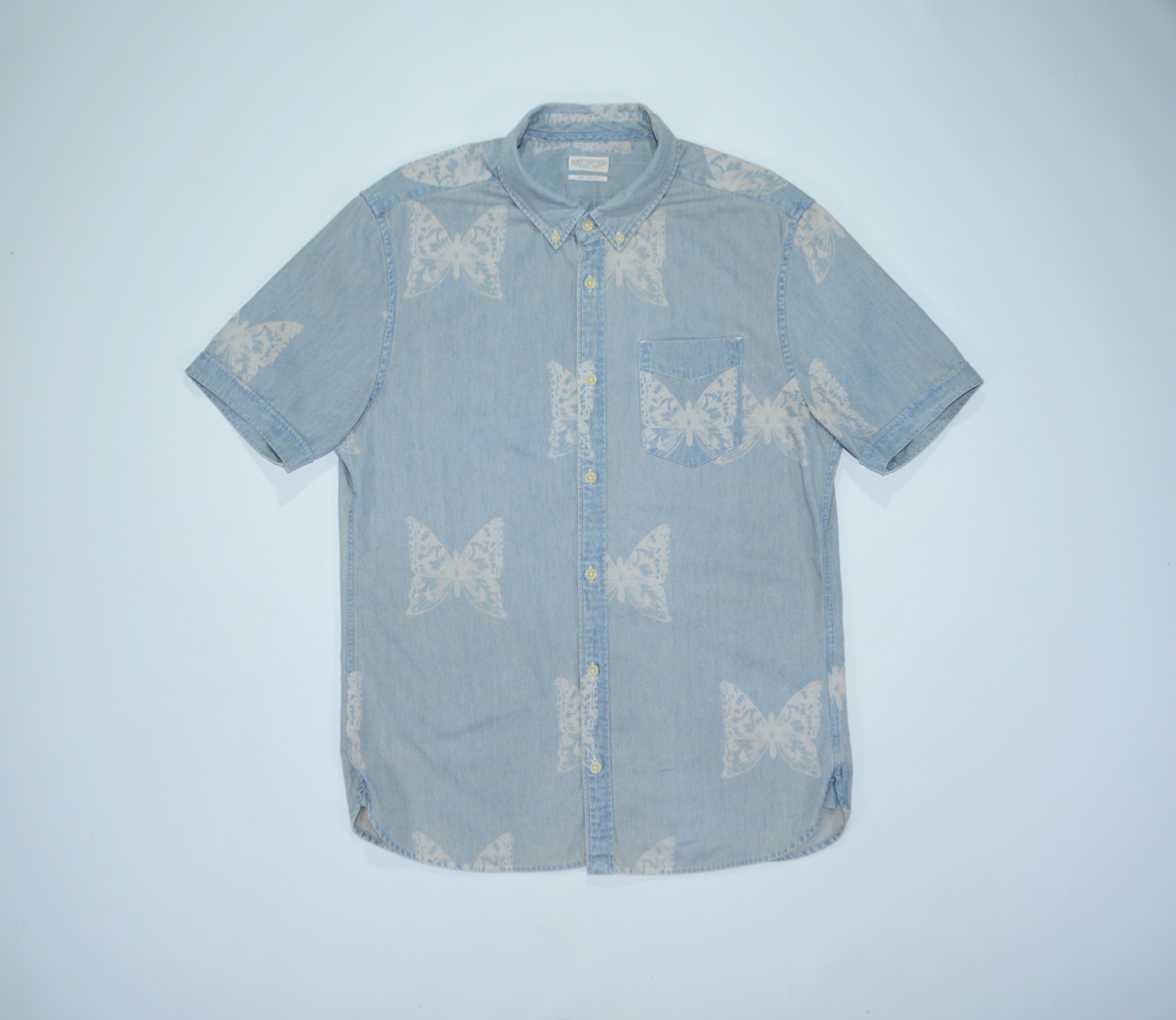Allsaints Allsaints Papillon S/S Cotton Denim Shirt Size M Size US M / EU 48-50 / 2 - 1 Thumbnail