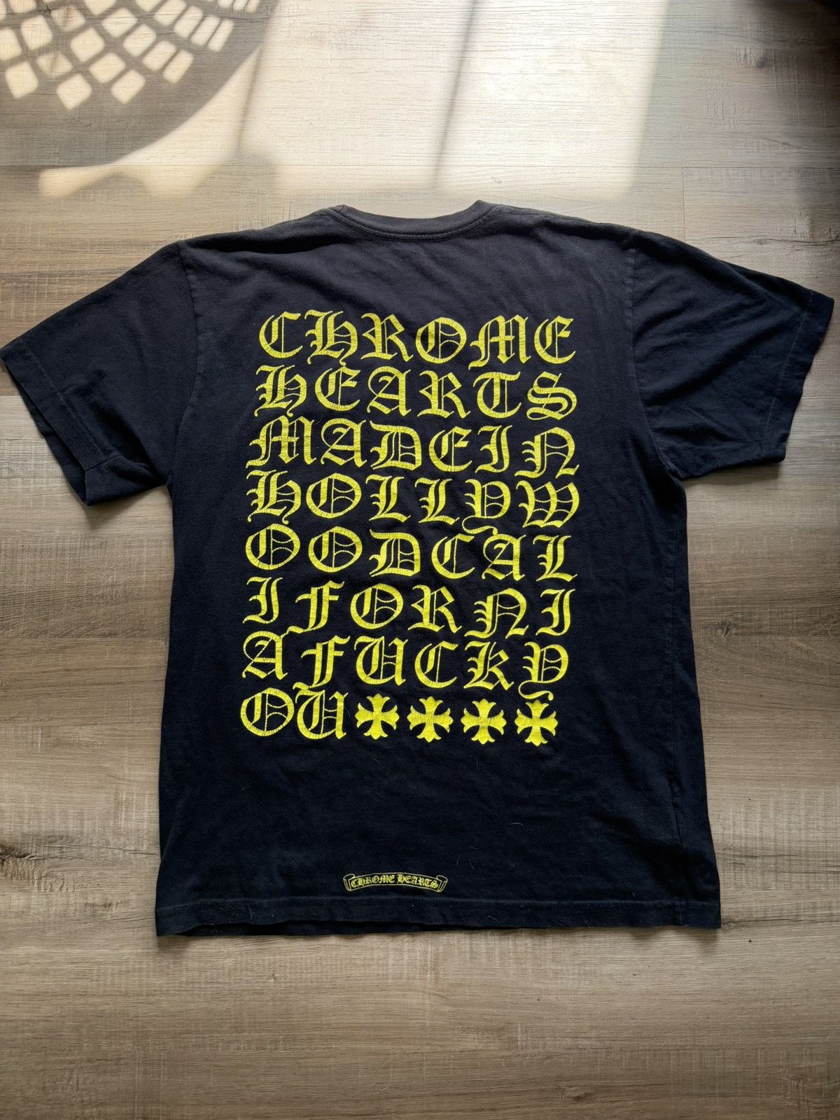 Chrome Hearts Chrome Heart Made in Hollywood plus cross T-shirt