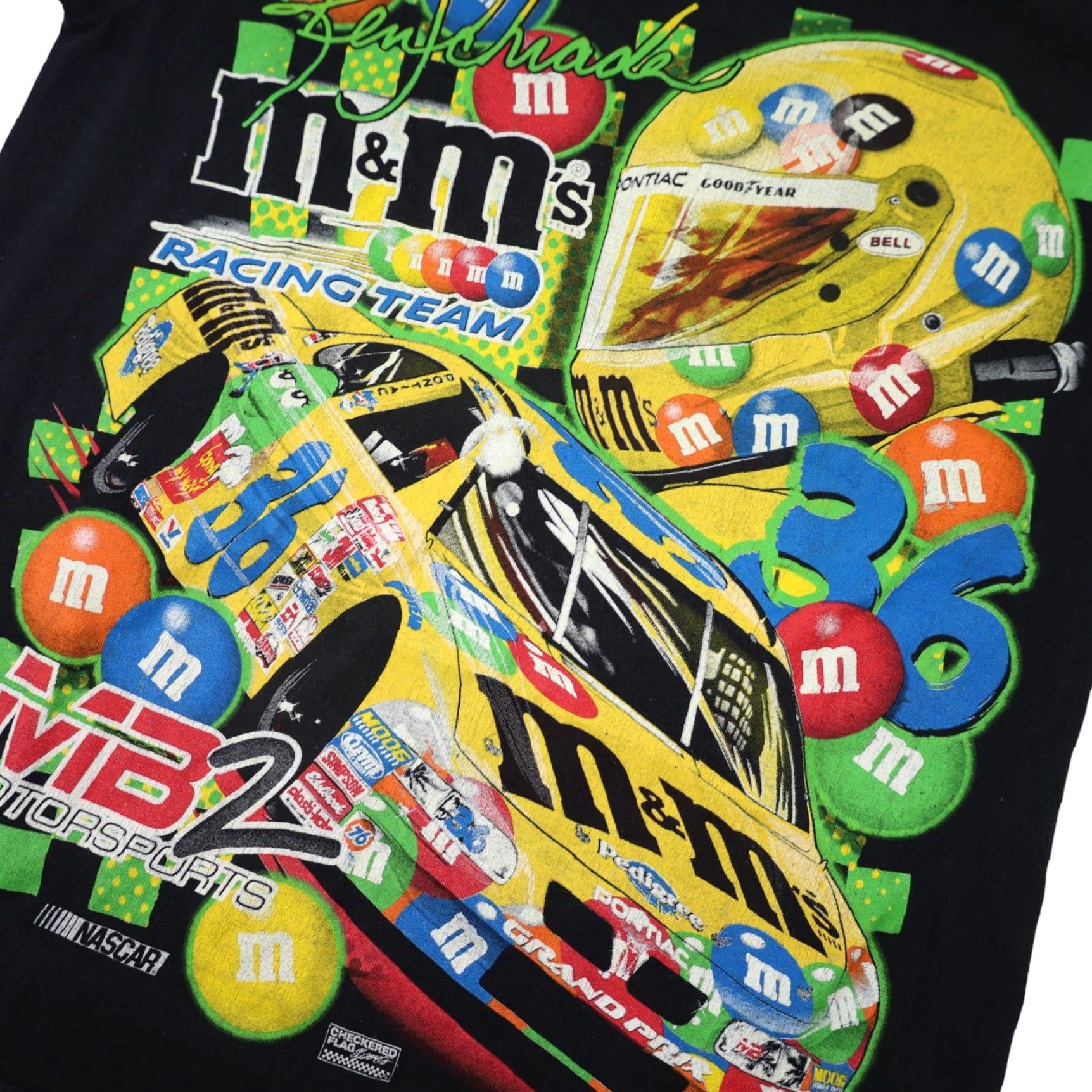 NASCAR VINTAGE Y2k M&Ms Racing Team Front/back Graphic T Shirt NASCAR Men M Black Shirts Mens Size US M / EU 48-50 / 2 - 4 Thumbnail