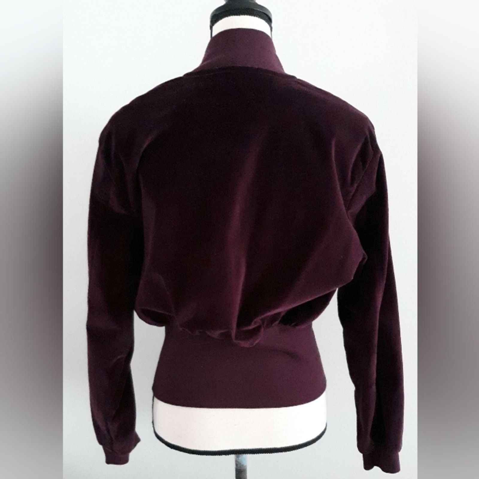 Vintage VTG Suzanne Somers Velour Bomber Jacket Size XS / US 0-2 / IT 36-38 - 6 Thumbnail
