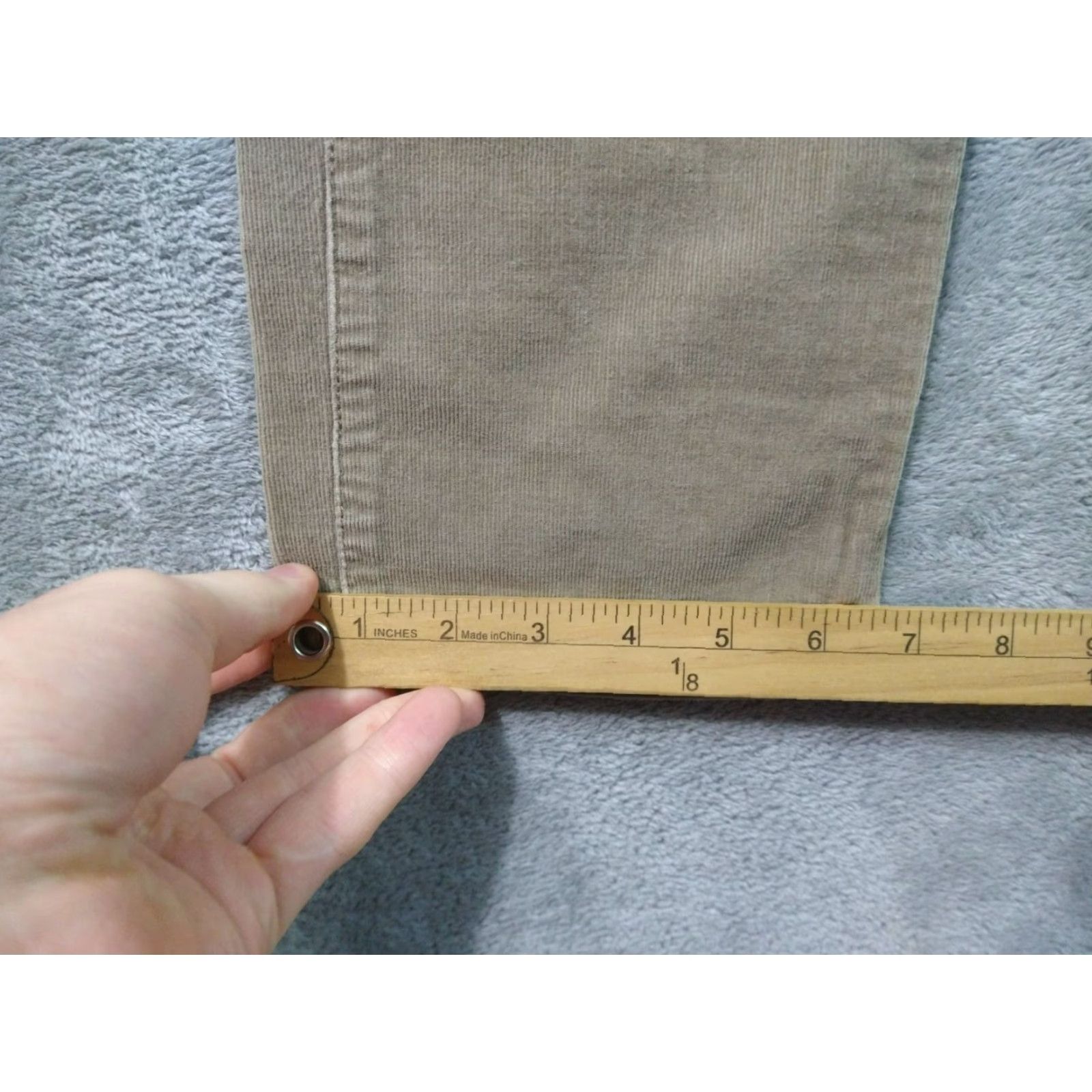 American Eagle Outfitters American Eagle Pants Womens 10 Beige Corduroy Straight Leg Stretch 90s Y2K Size 32" / US 10 / IT 46 - 6 Thumbnail