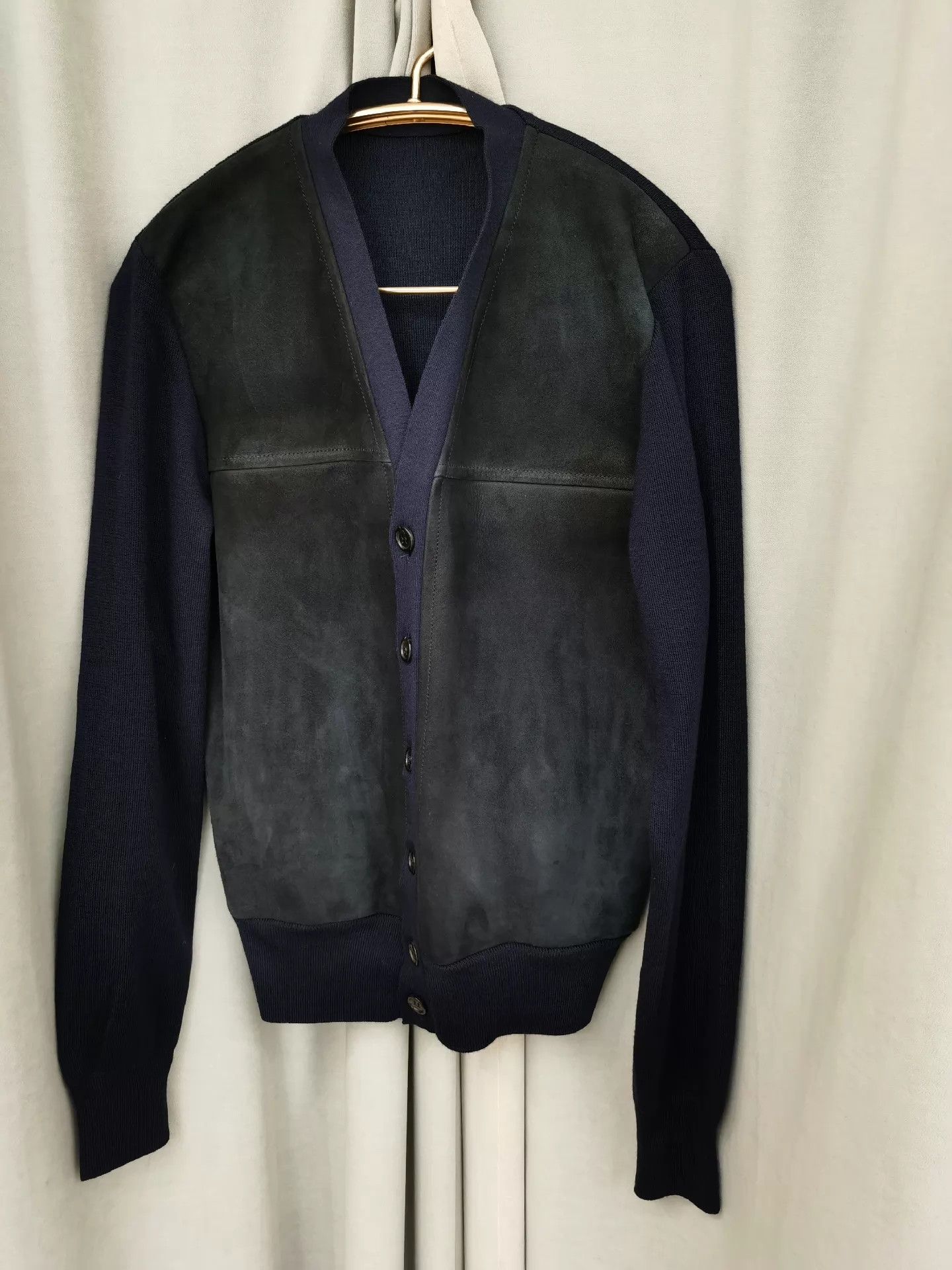 Prada Prada Men's Wool-Suede Vneck Cardi NWOT Size 46 Size US S / EU 44-46 / 1 - 1 Thumbnail