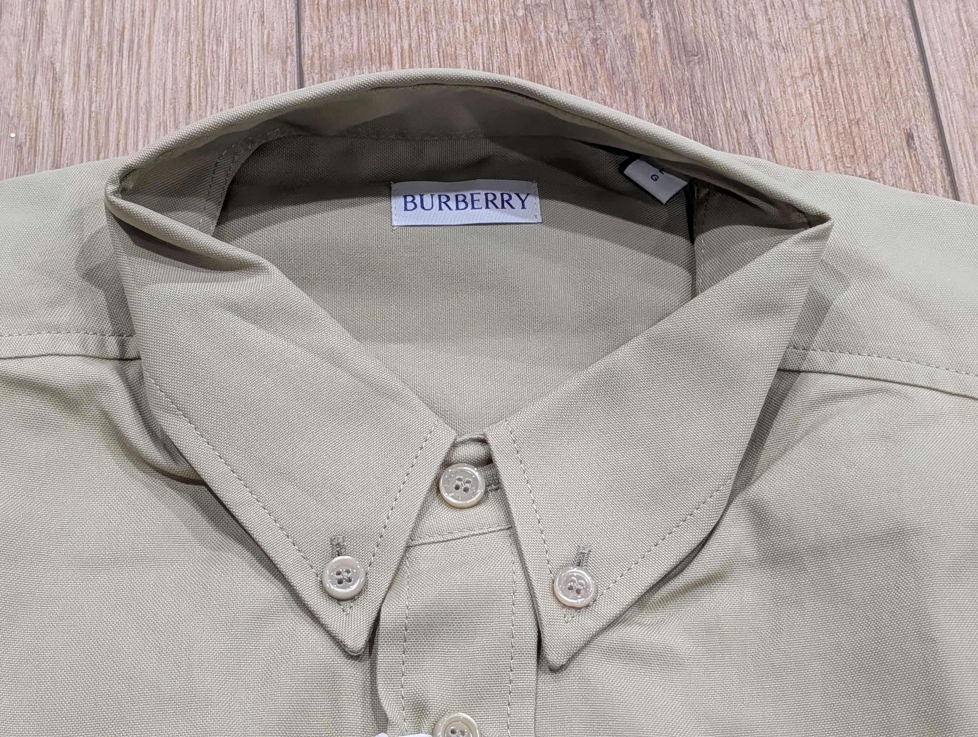 Burberry BURBERRY Cotton Oxford EKD Logo Button Up Shirt Hunter Large Size US L / EU 52-54 / 3 - 2 Thumbnail