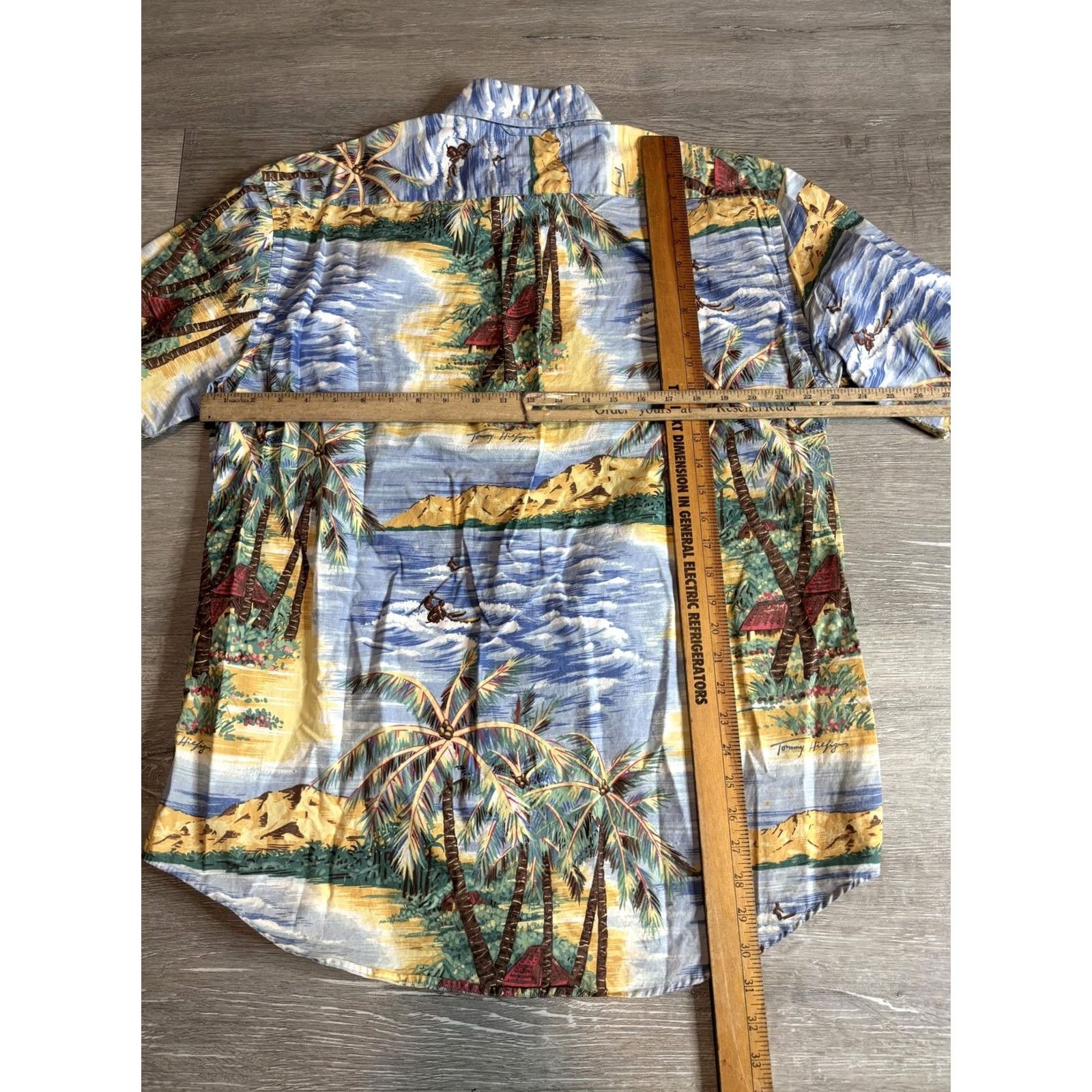 Tommy Hilfiger Tommy Hilfiger Shirt Mens L Multicolor Hawaiian Beach Print Button Front Tourists Beachwear Casual Summer Size US L / EU 52-54 / 3 - 6 Thumbnail