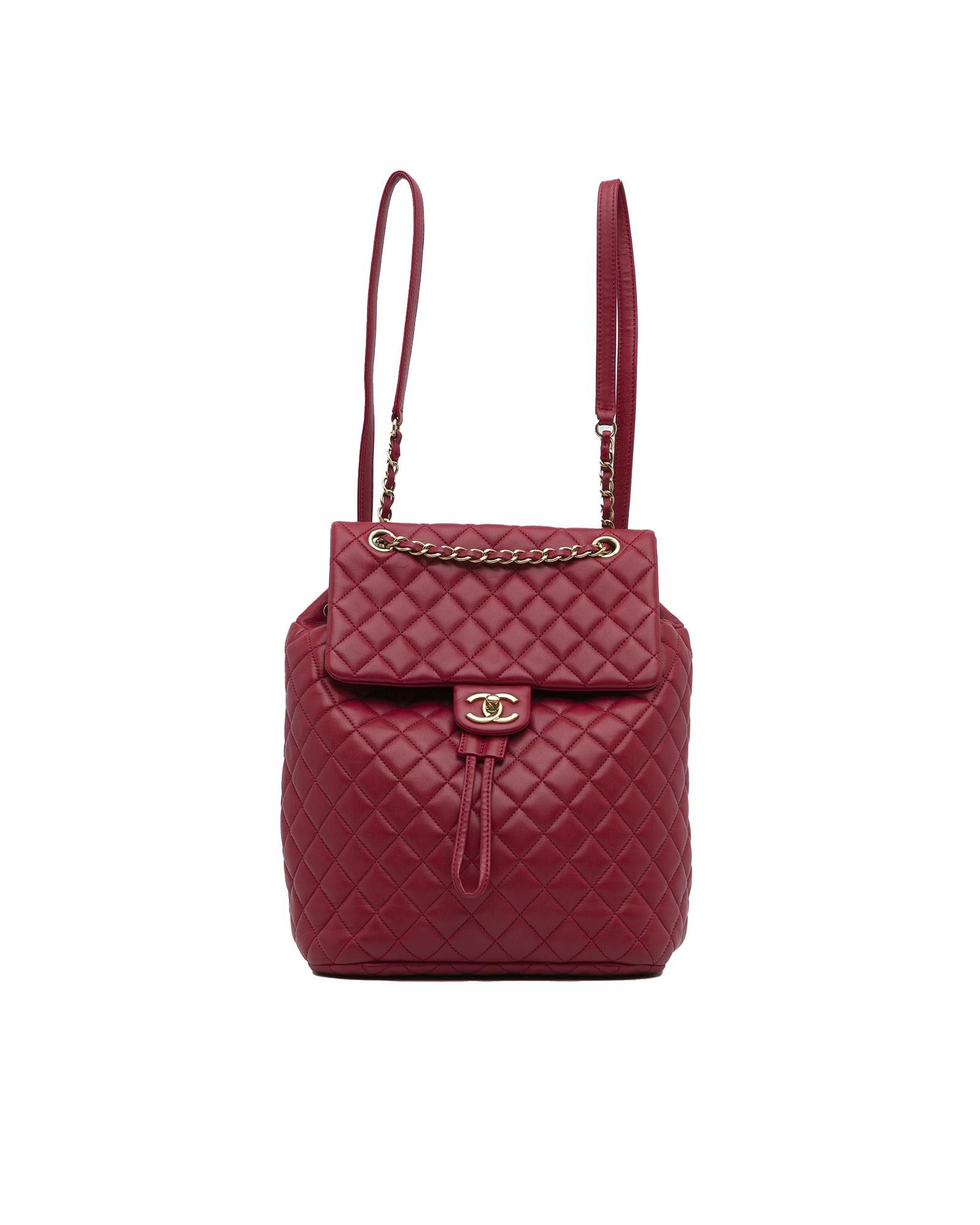 Chanel Quilted Leather Backpack with Chain Handle | Grailed
