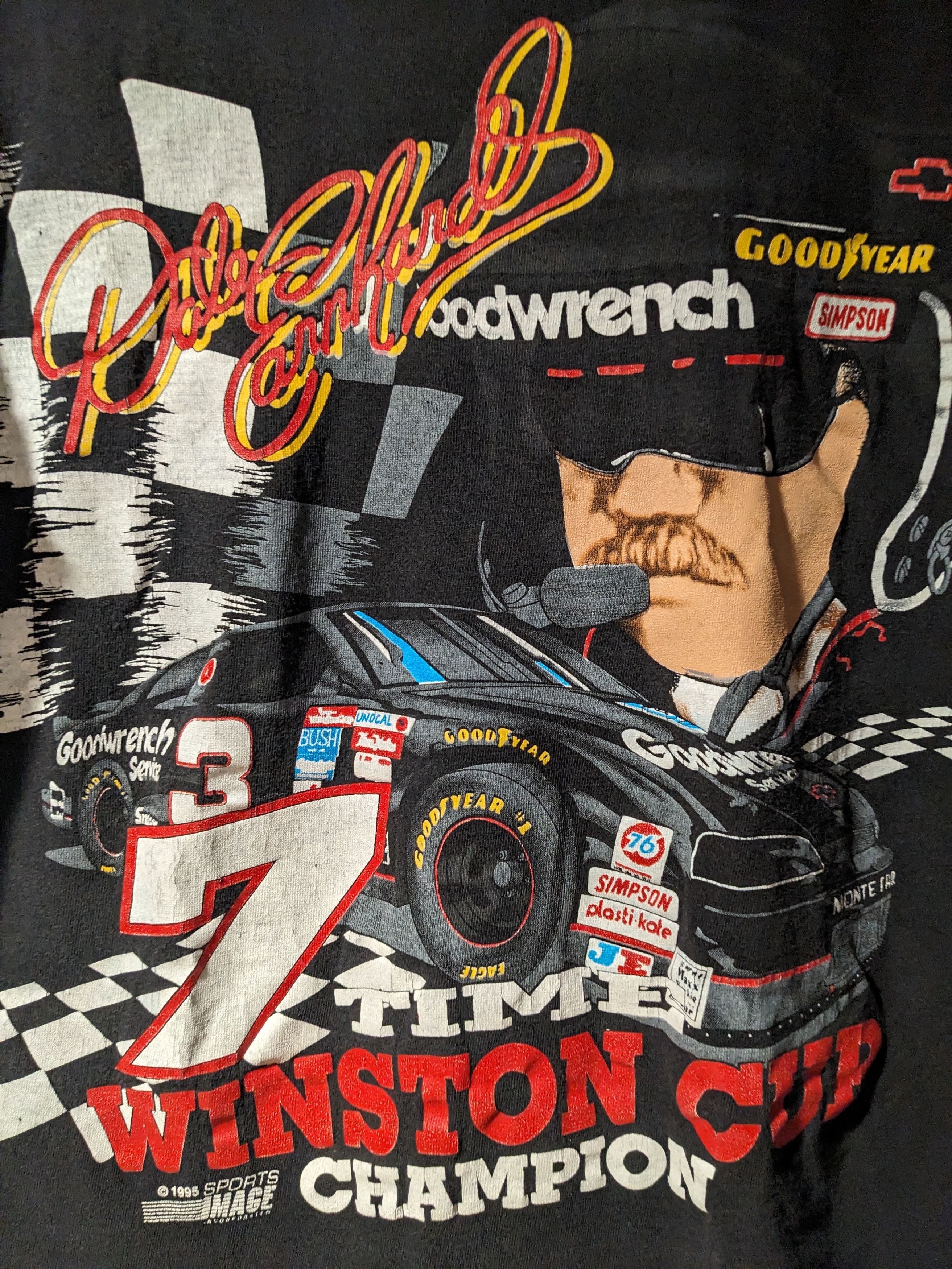 Chase Authentics × NASCAR × Vintage Vintage 1995 Dale Earnhardt 7 Time Champion Nascar T-Shirt Size US M / EU 48-50 / 2 - 2 Thumbnail