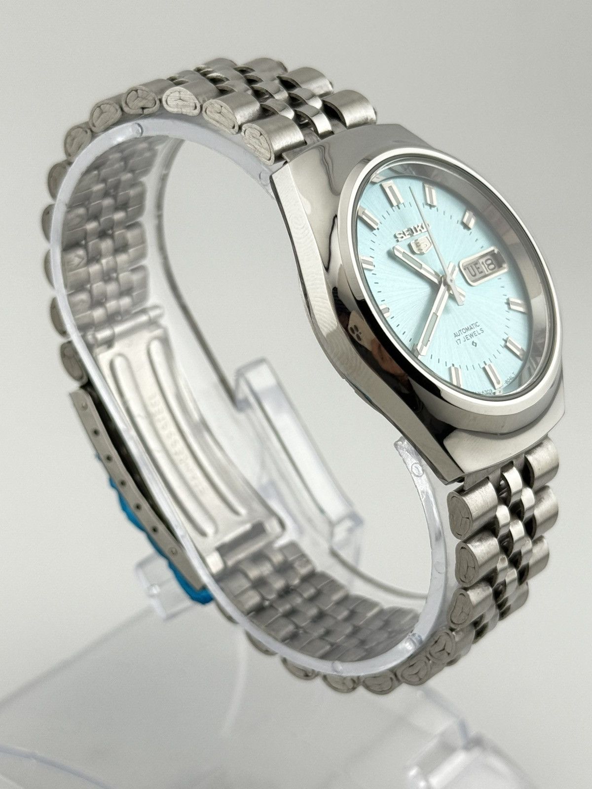 Seiko Seiko 5 Automatic Watch Vintage Men’s Wristwatch Sky Blue Size 36 - 4 Thumbnail