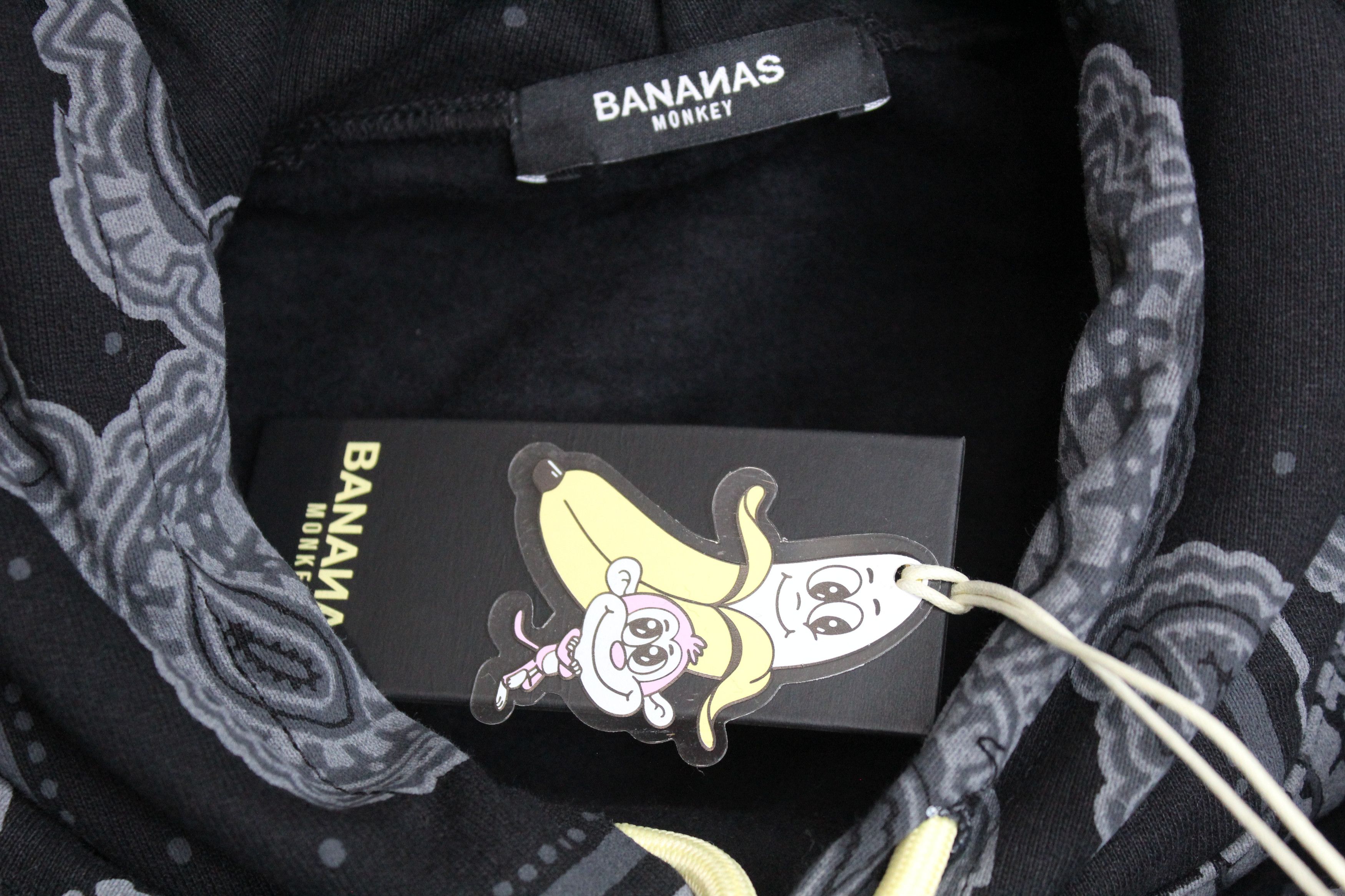 Other Bananas Monkey Black Paisley Hoodie Size US XL / EU 56 / 4 - 4 Thumbnail