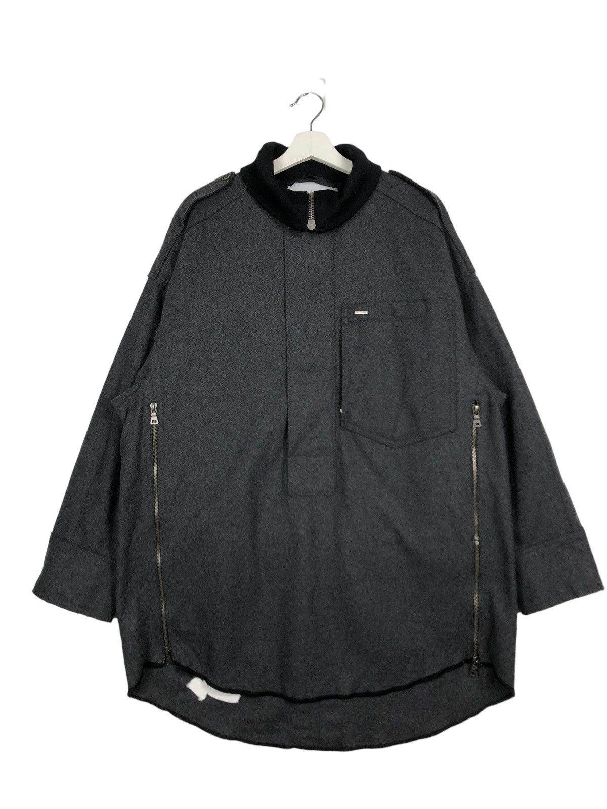 Prada 🔥 PRADA WOOL ANORAK ZIPPER HIGHCOLAR JACKET MADE IN ITALY Size US M / EU 48-50 / 2 - 2 Thumbnail