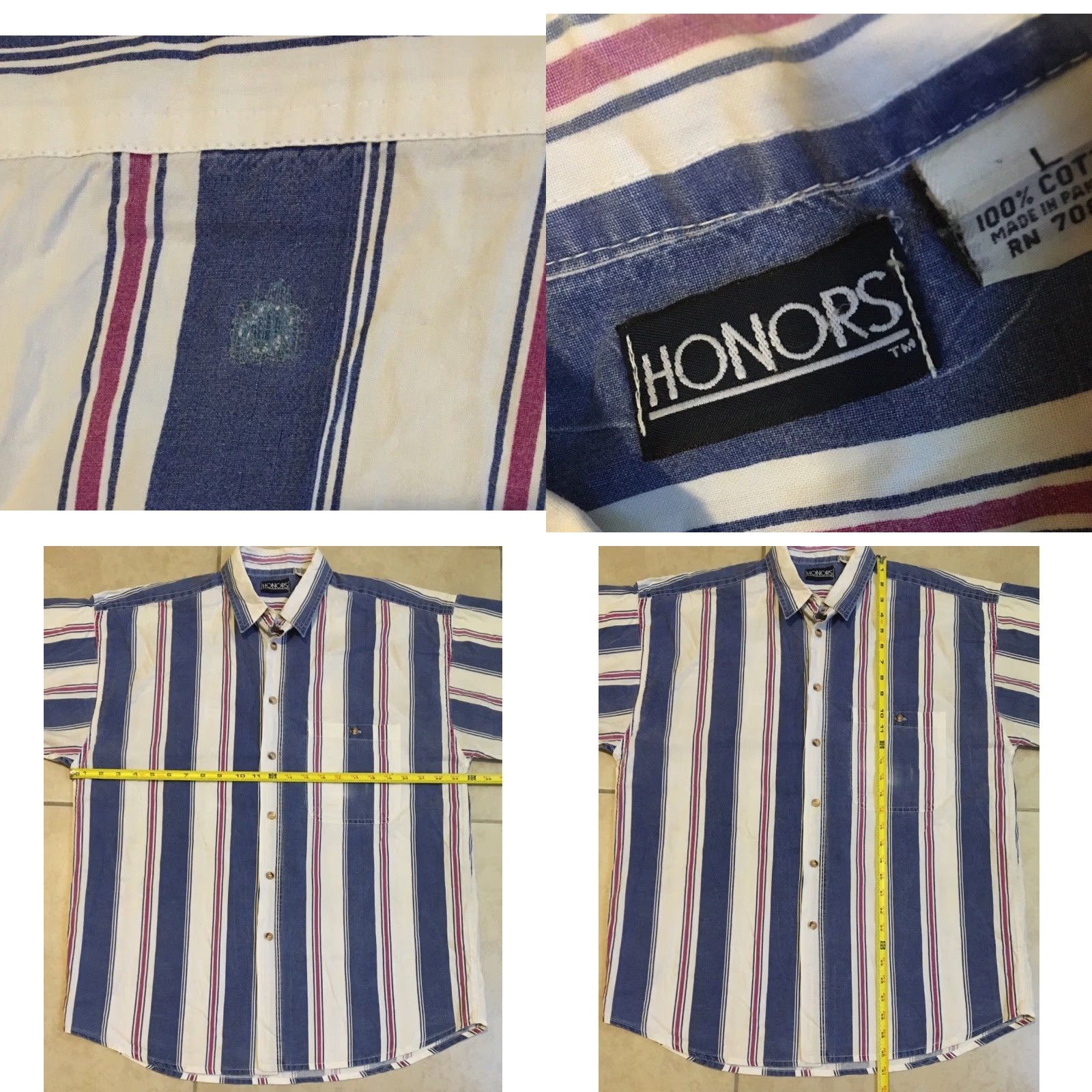 Gotcha VINTAGE 90s Striped Faded Button-Up Shirt Blue L Surf Skate Beach Grunge AOP Vaporwave Gotcha OP 80 Mens Size US L / EU 52-54 / 3 - 8 Thumbnail