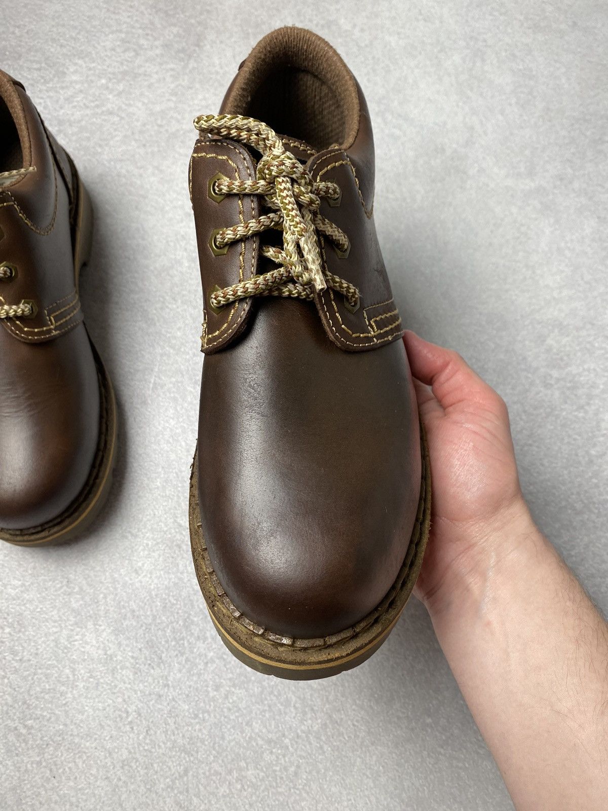 Dockers Dockers Vintage Chunky Brown Leather Platform Boots Goth Size US 8 / EU 41 - 7 Thumbnail