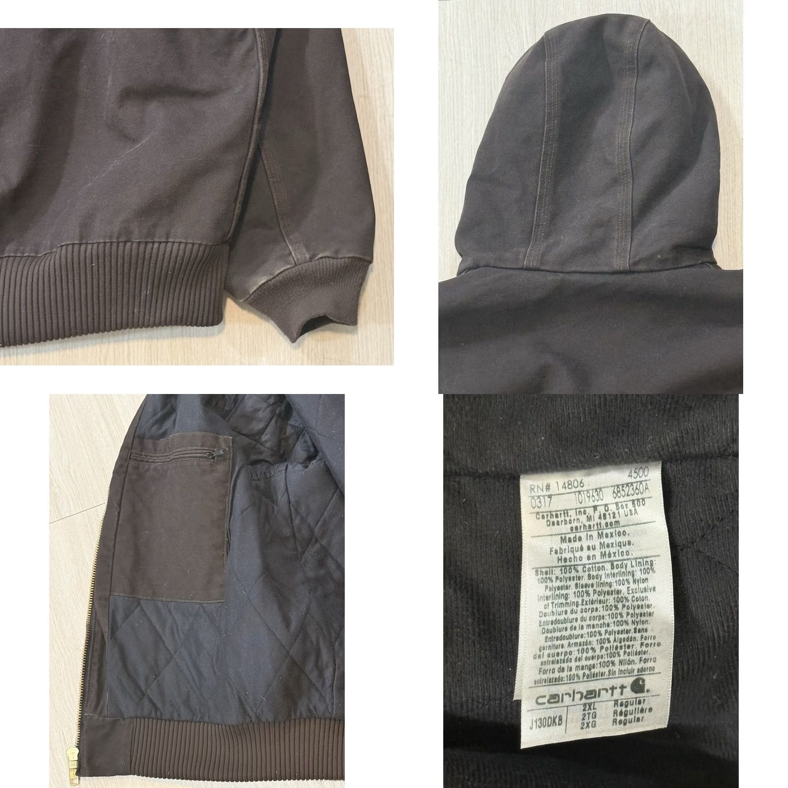 Carhartt VINTAGE Carhartt J130 Bomber Jacket Duck Canvas Shirt Men 2XL Brown Leatherette Patch 90s Outdoor USA Working Wear Size US XXL / EU 58 / 5 - 8 Thumbnail