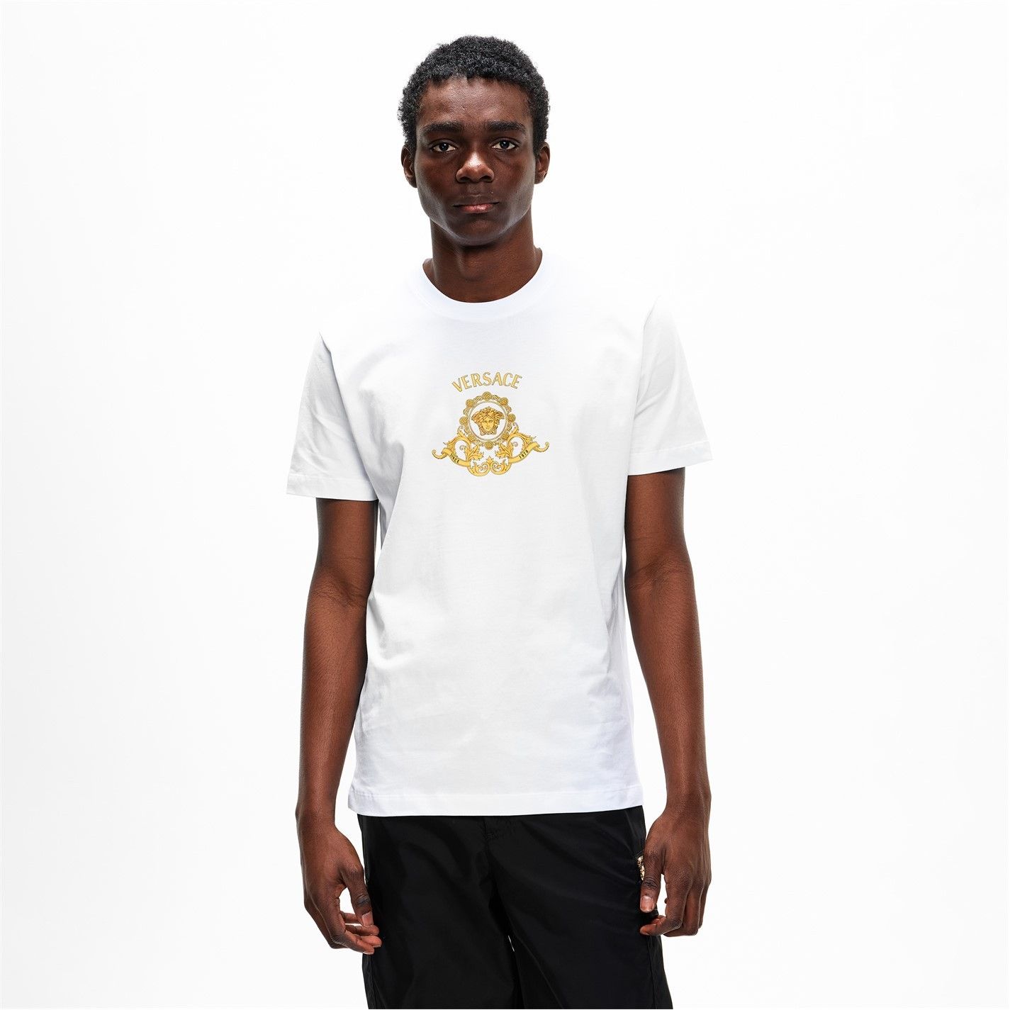 Versace o1g2r1mq0526 Medusa Crstt T-Shirt in White Size US M / EU 48-50 / 2 - 3 Thumbnail