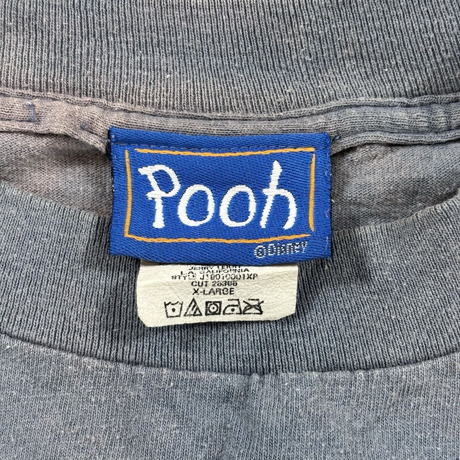 Disney Vintage 90s Disney Winnie the Pooh Shirt XL Gray Jerry Leigh Size US XL / EU 56 / 4 - 3 Thumbnail