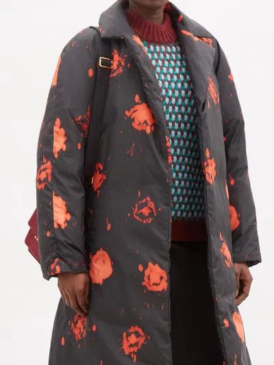 Marni o1y1025 Overcoat in Black/Red Size XS / US 0-2 / IT 36-38 - 2 Thumbnail