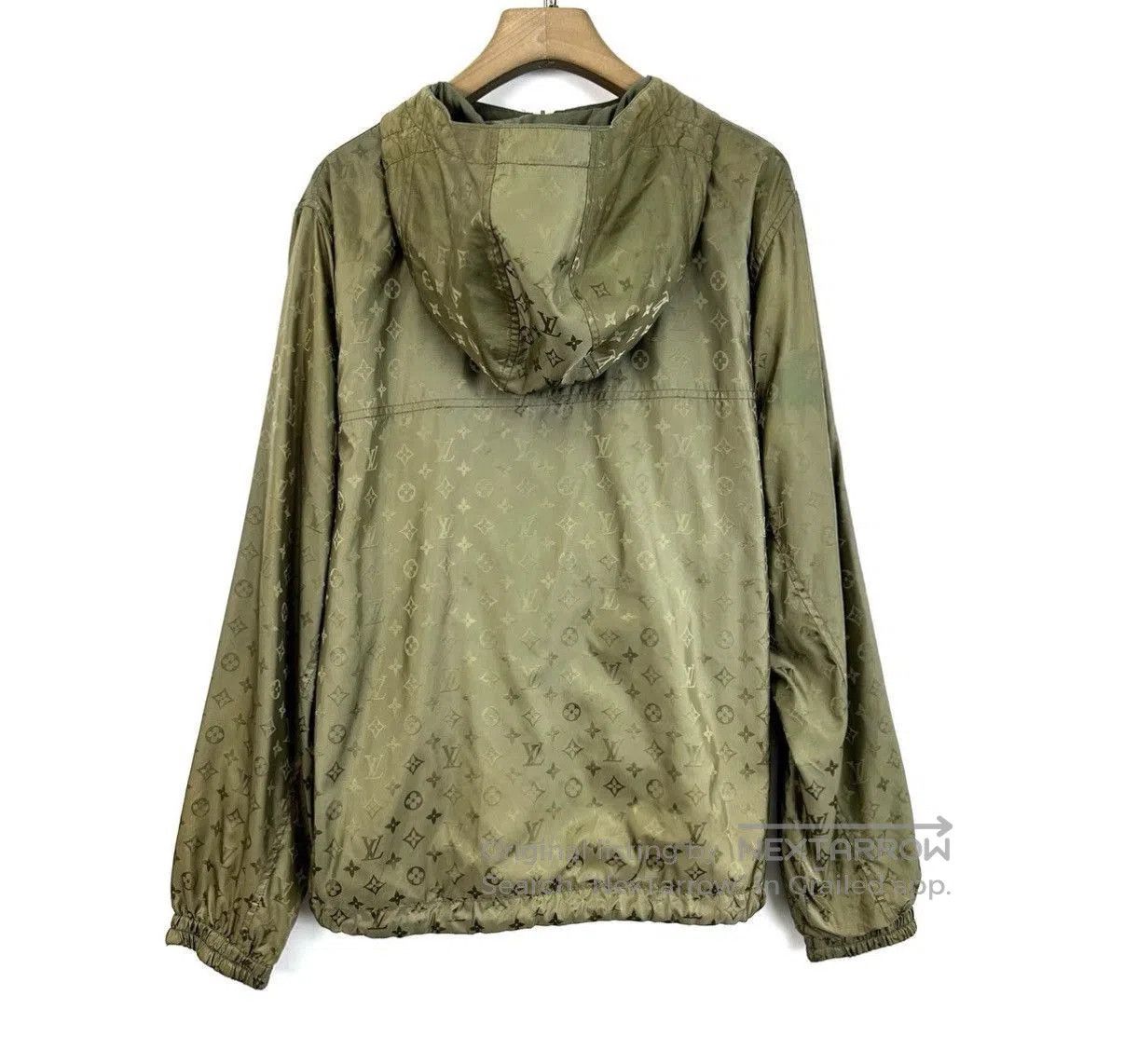 Louis Vuitton Green Hooded Light Jacket with Pattern . Size US M / EU 48-50 / 2 - 3 Thumbnail