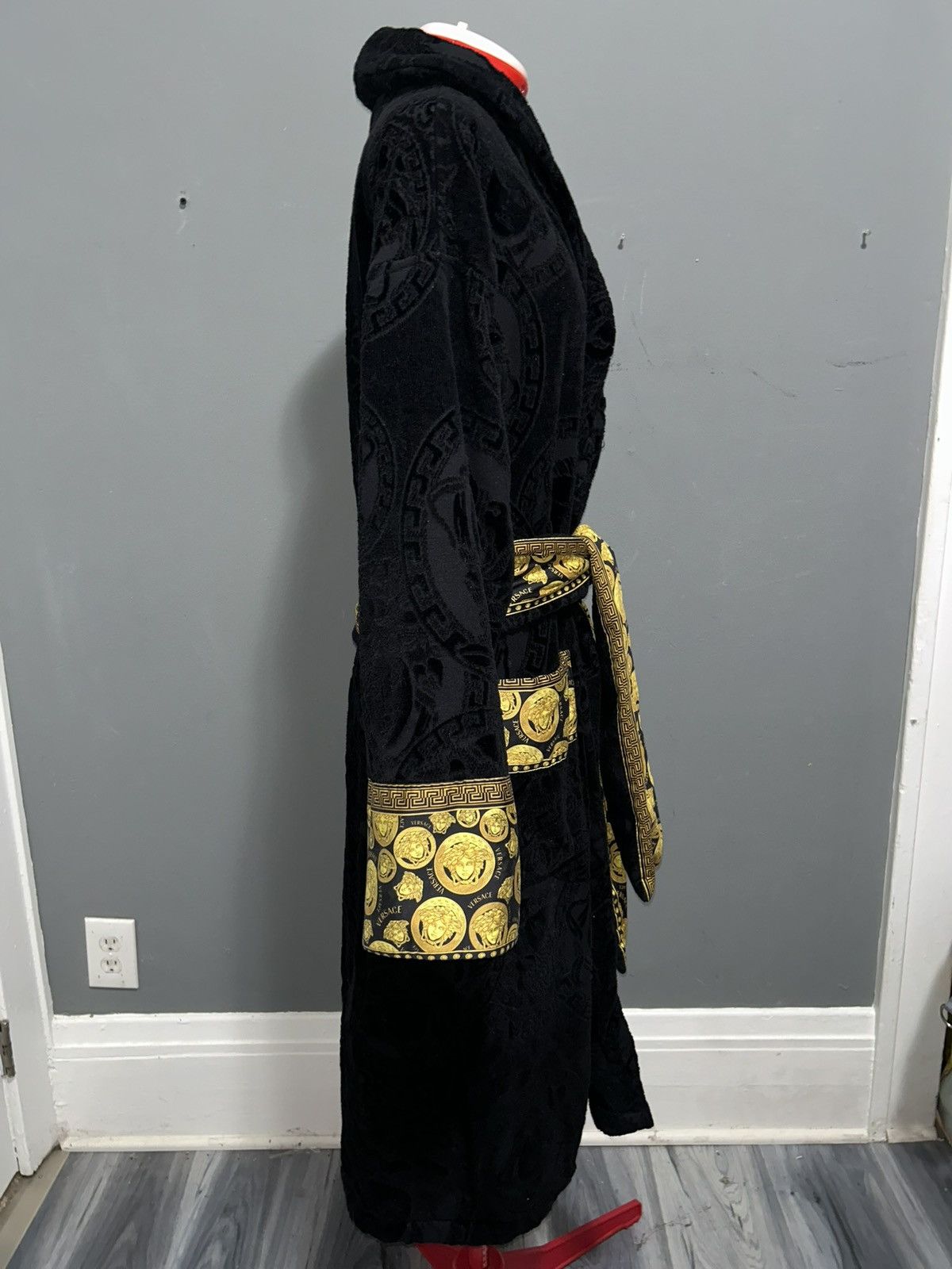 Versace Versace Medusa Amplified Black Cotton Bathrobe Unisex XL Size ONE SIZE - 10 Thumbnail