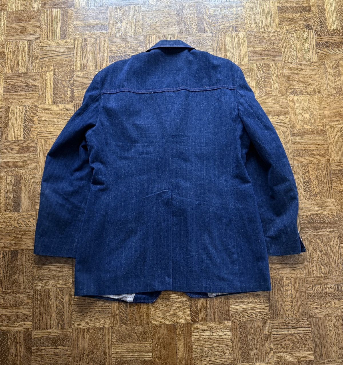 Vintage Vintage 70s Hudson's Darwood Textured Herringbone Blazer Size US L / EU 52-54 / 3 - 8 Thumbnail