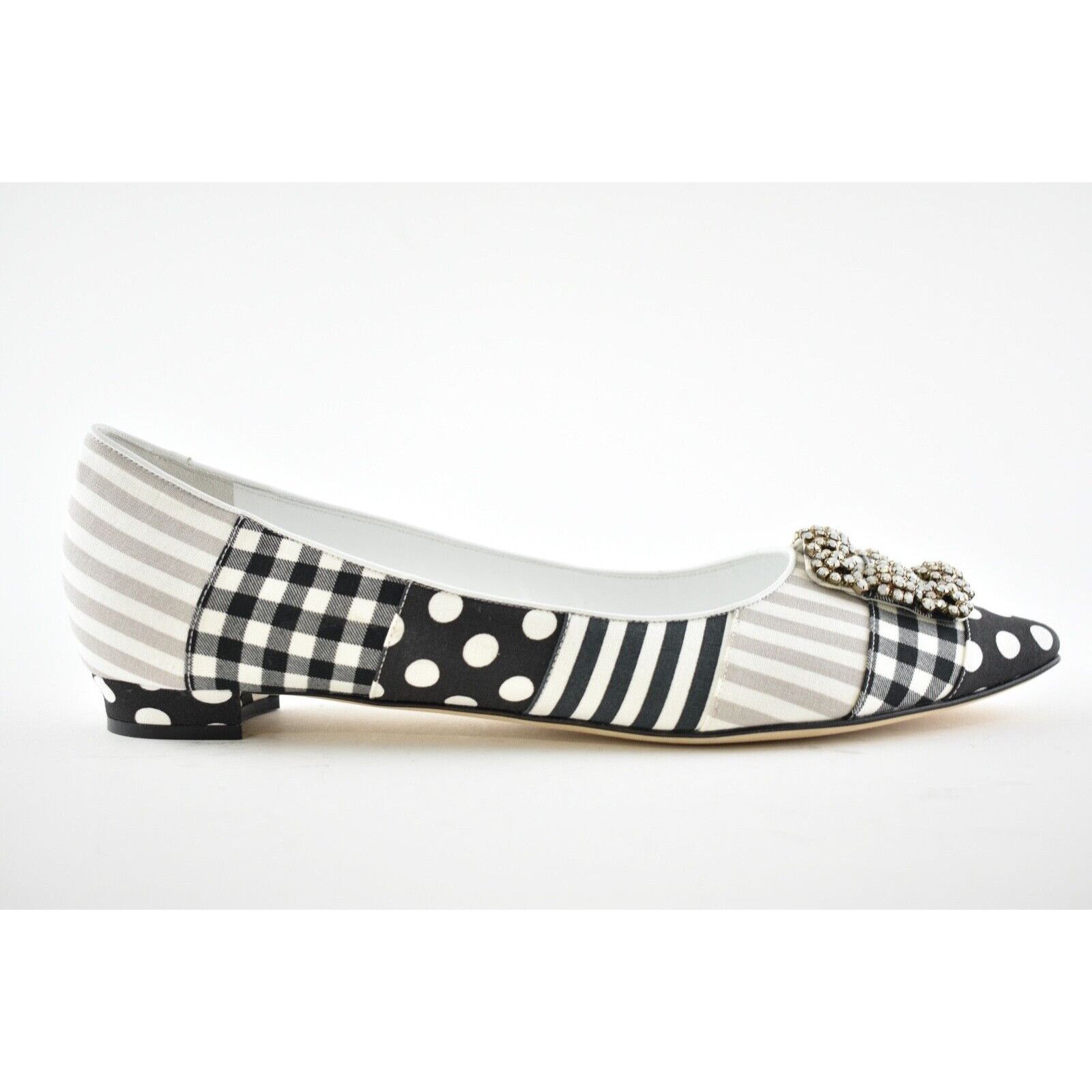 Manolo Blahnik Hangisi Flat Patches Jewel Buckle Classic Ballet 41.5 Size US 11.5 / IT 41.5 - 2 Thumbnail