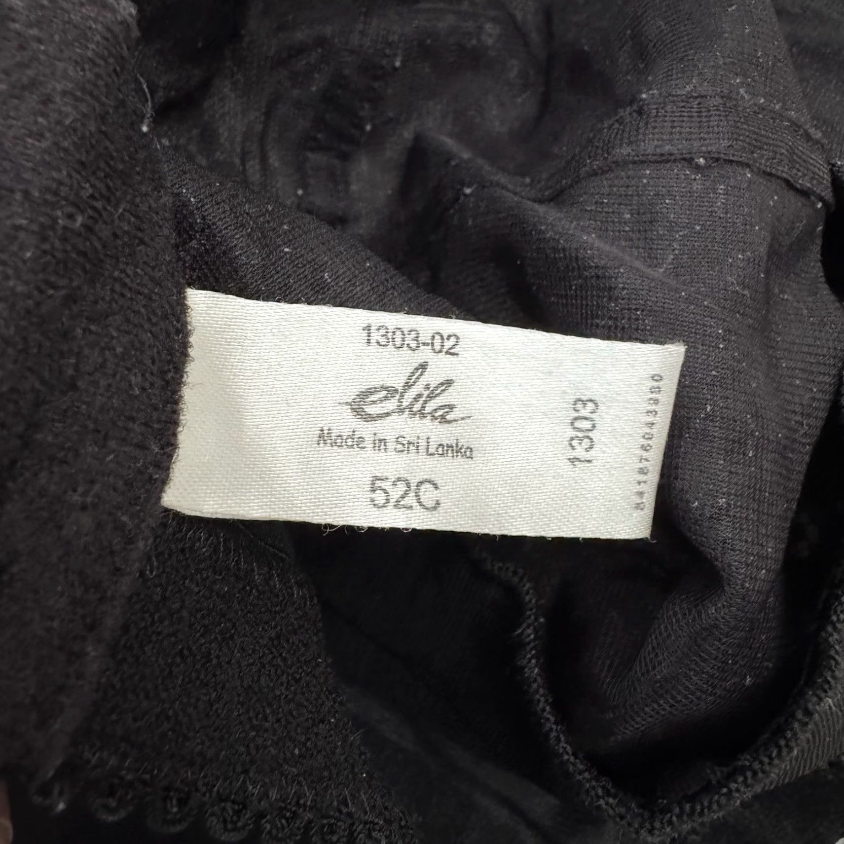 Vintage Elila Bra 52C Full Coverage Sheer Lace Support 90s Vintage Style Dainty Black Nylon Spandex Size ONE SIZE - 6 Thumbnail