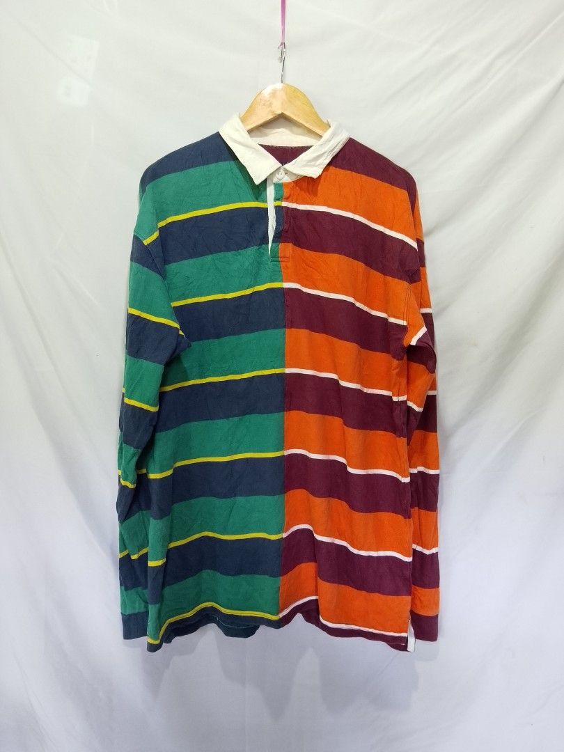 Vintage Vintage Oversize Par Simons Stripe Polo Rugby Size US XXL / EU 58 / 5 - 1 Thumbnail