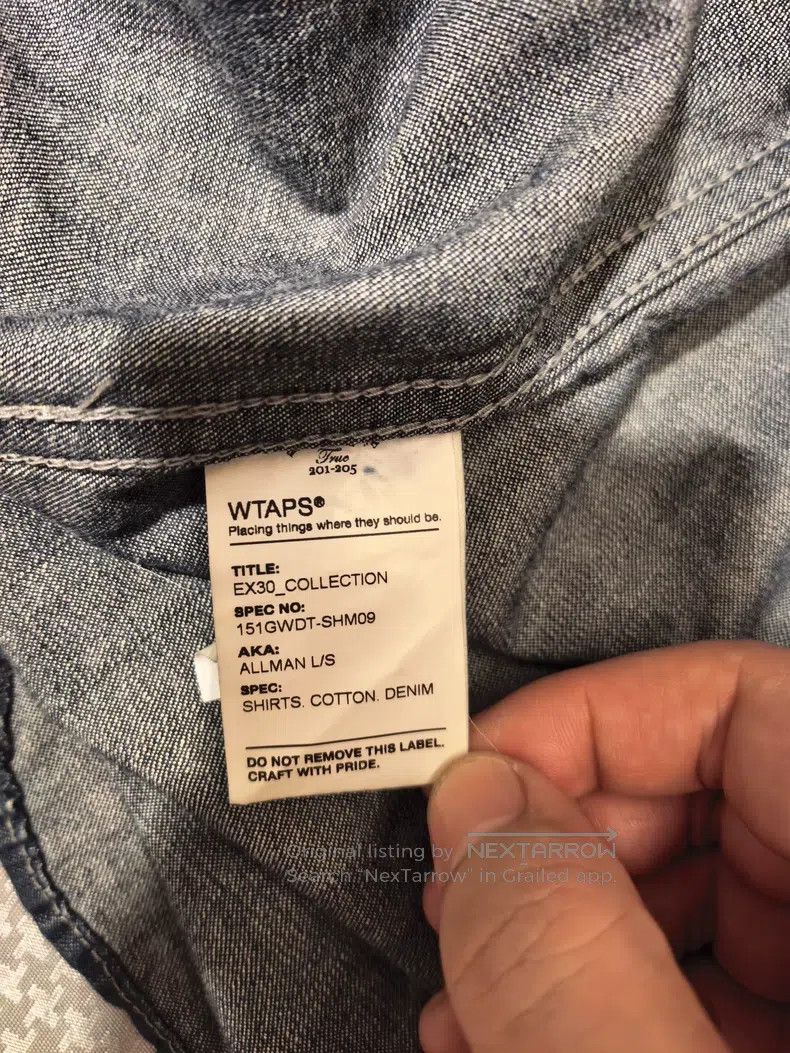 Wtaps Wtaps Washed vintage denim shirt Size US M / EU 48-50 / 2 - 6 Thumbnail