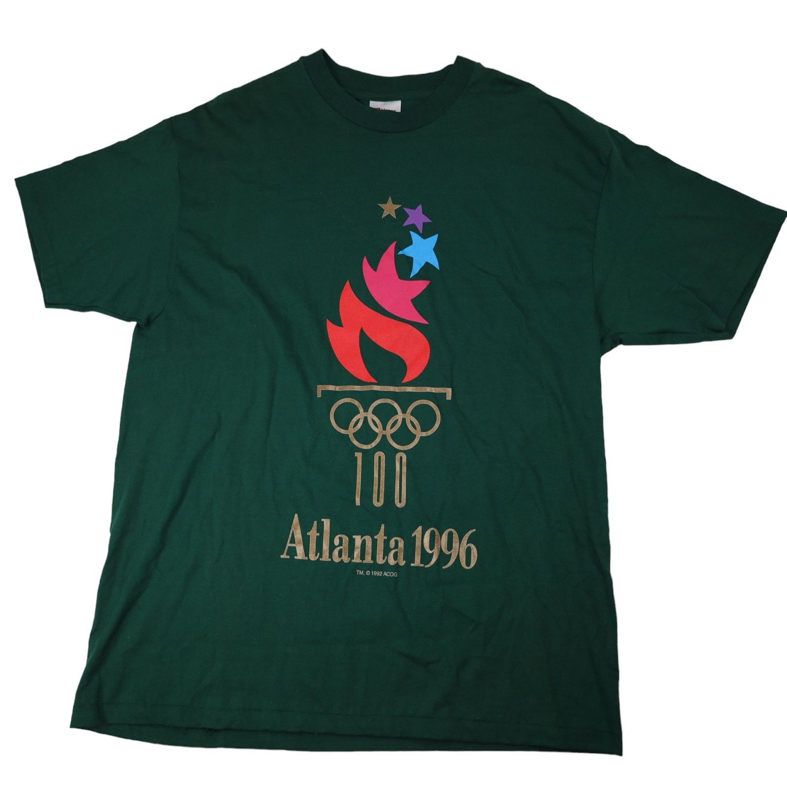 USA Olympics × Vintage Vintage 1996 Atlanta USA Olympics Graphic T Shirt Size US XL / EU 56 / 4 - 1 Thumbnail