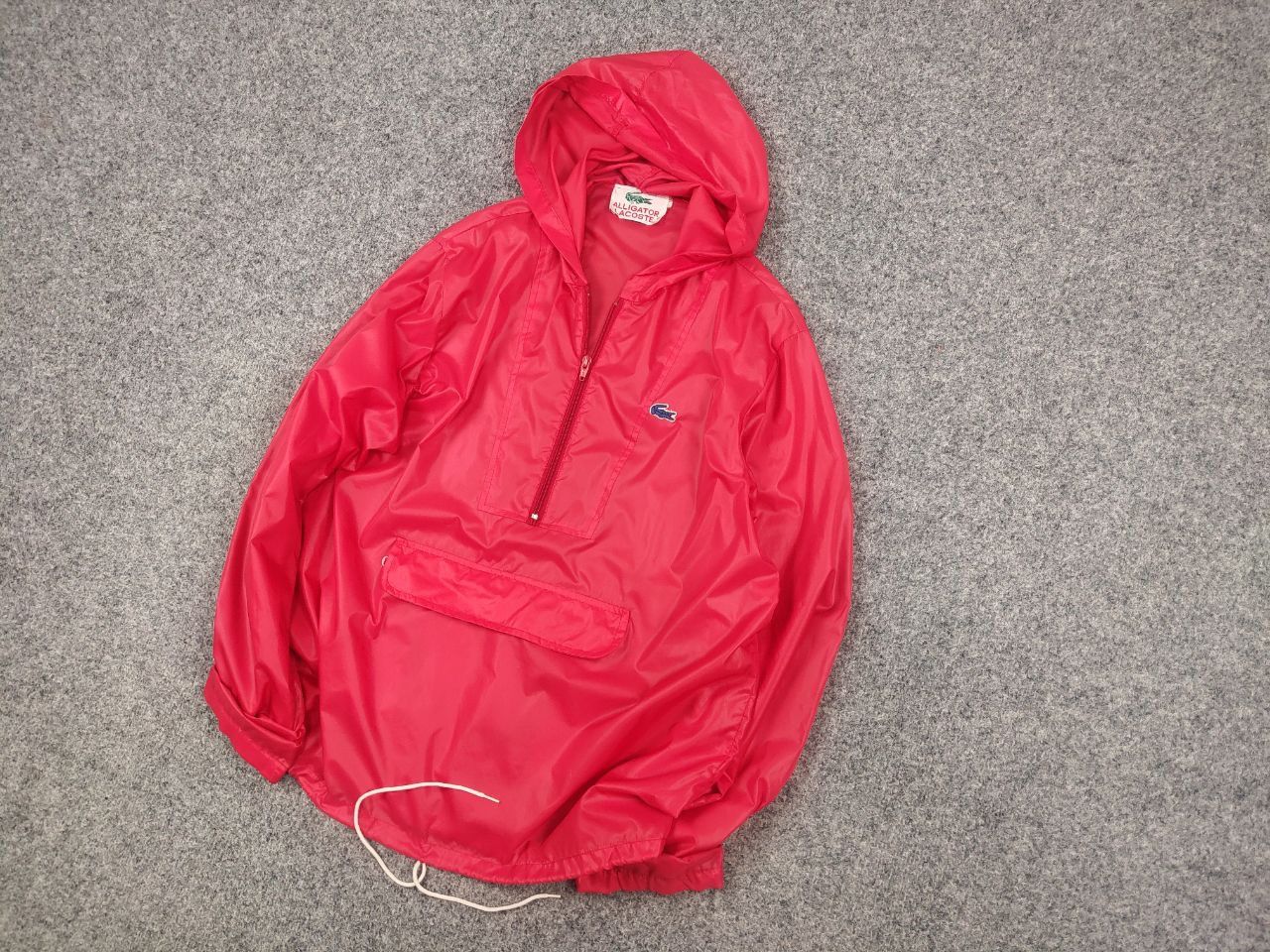 Lacoste Vintage 80's lacoste Alligator Nylon Red Light Zip Jacket Size US L / EU 52-54 / 3 - 3 Thumbnail