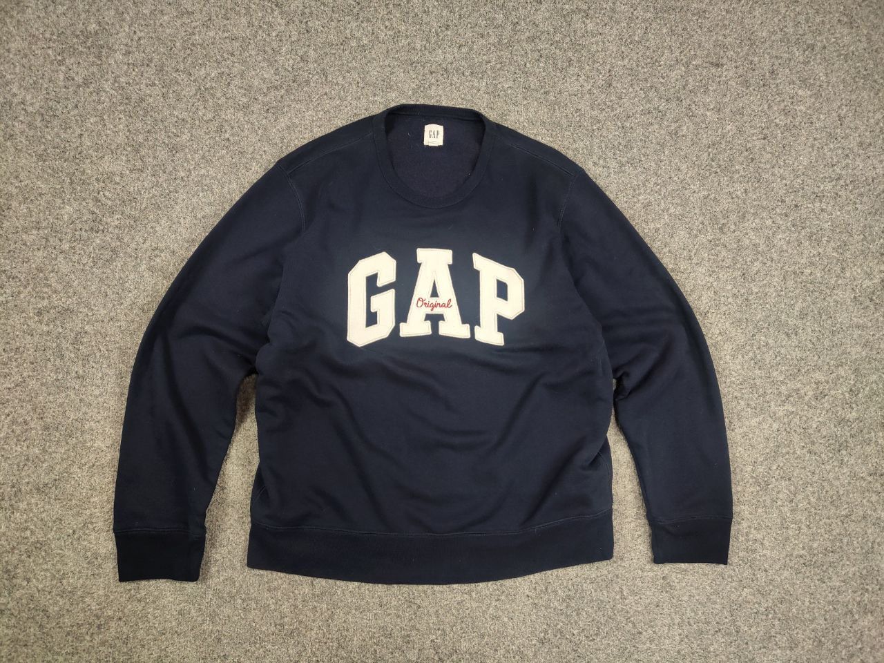 Gap Gap Blue embroidered logo Crew Chek Sweatshirt Vintage Style Size US L / EU 52-54 / 3 - 10 Thumbnail